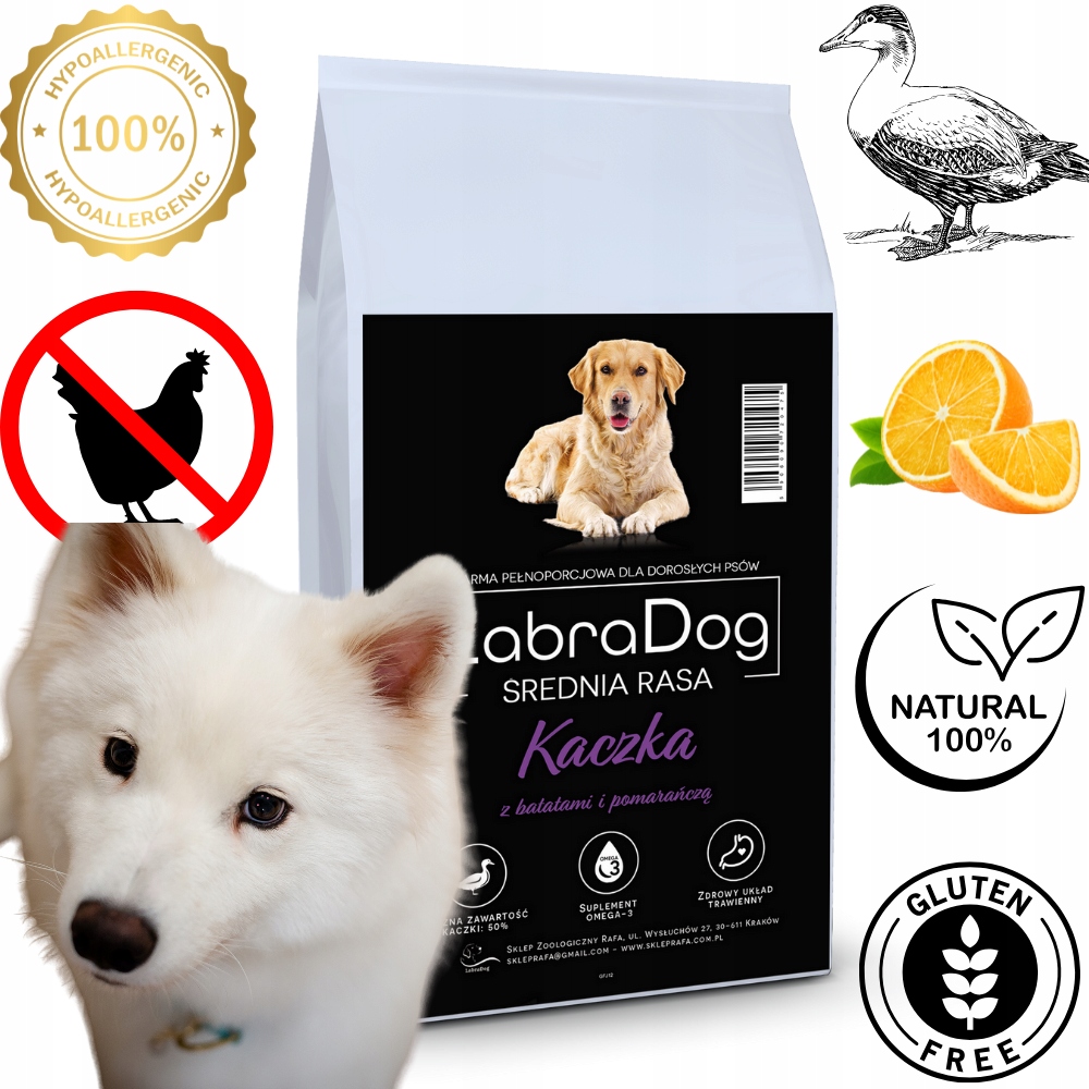 Levně LabraDog Superfood Hypoalergenní monoproteinová kachna s pomerančem 12 kg