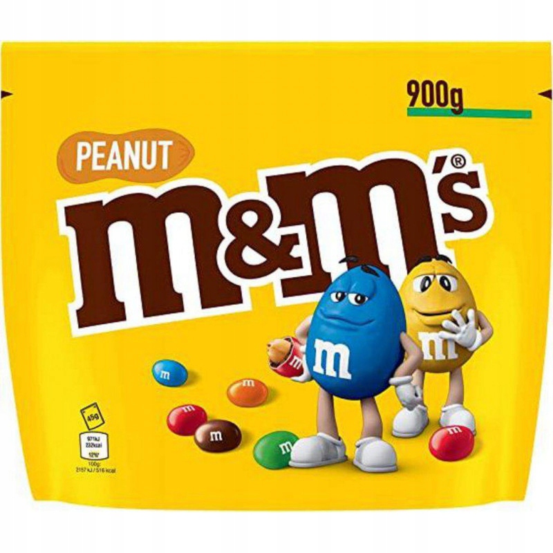 Cukierki Drażetki Orzechowe Peanut M&M's Giga Pack 900g