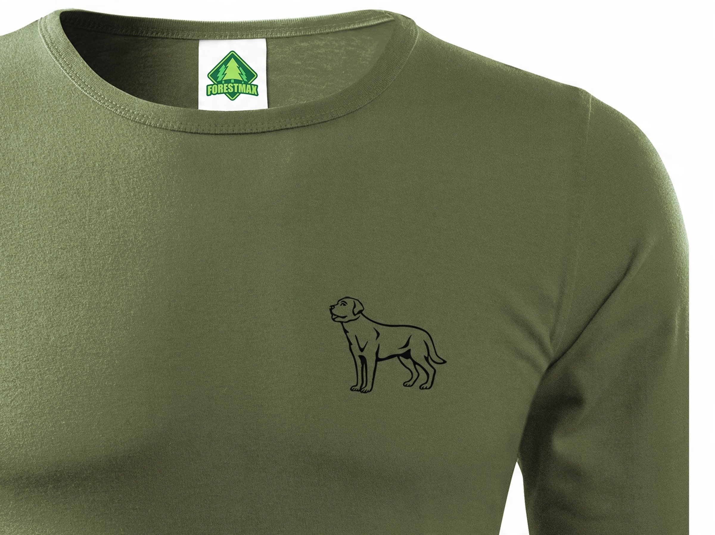 

Koszulka longsleeve khaki militarna wzór Labrador