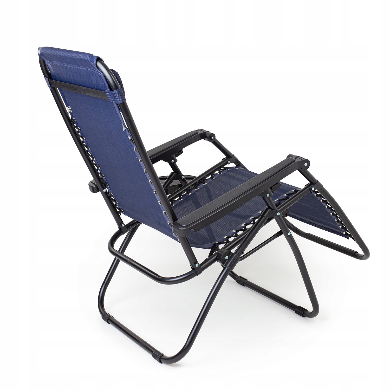 FOTEL OGRODOWY LEŻAK PLAŻOWY KRZESŁO Z ZAGŁÓWKIEM SKŁADANE ZERO GRAVITY Materiał stelaża stal