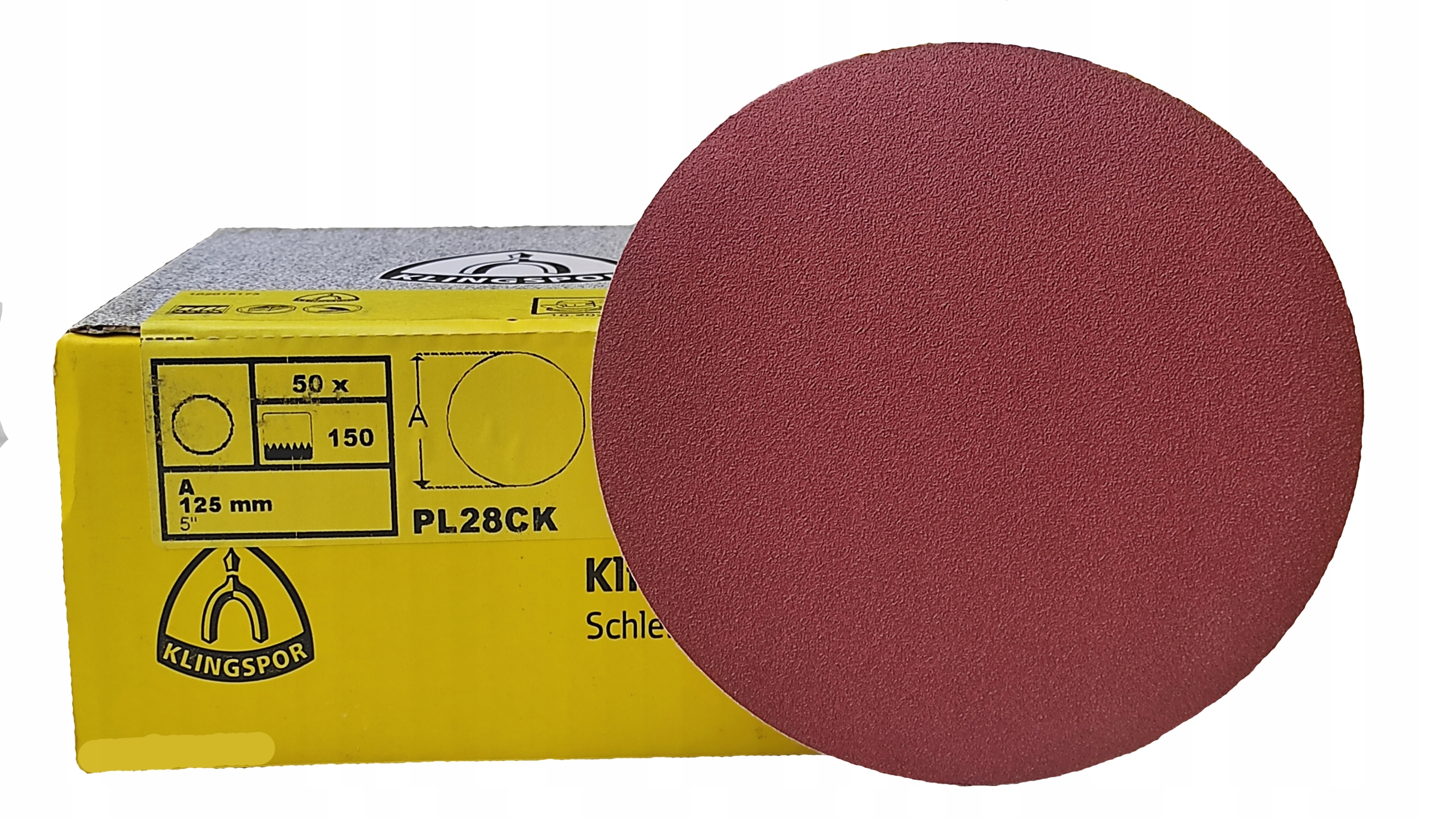 

3 szt! Papier Ścierny Krążek Na Rzep 125mm P150