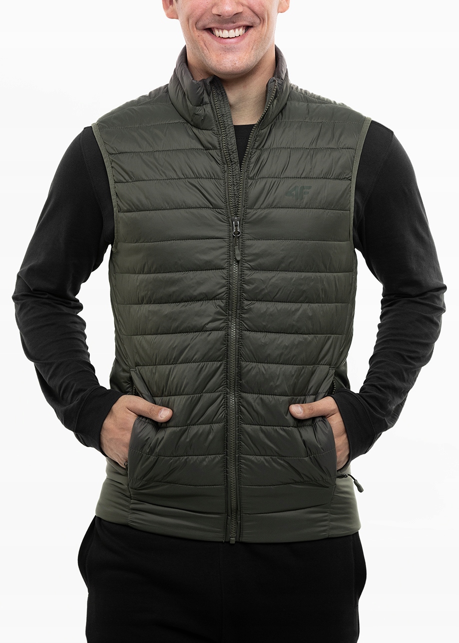 4F pánská zapínací vesta bez rukávů, lehká, pohodlná, vel.S