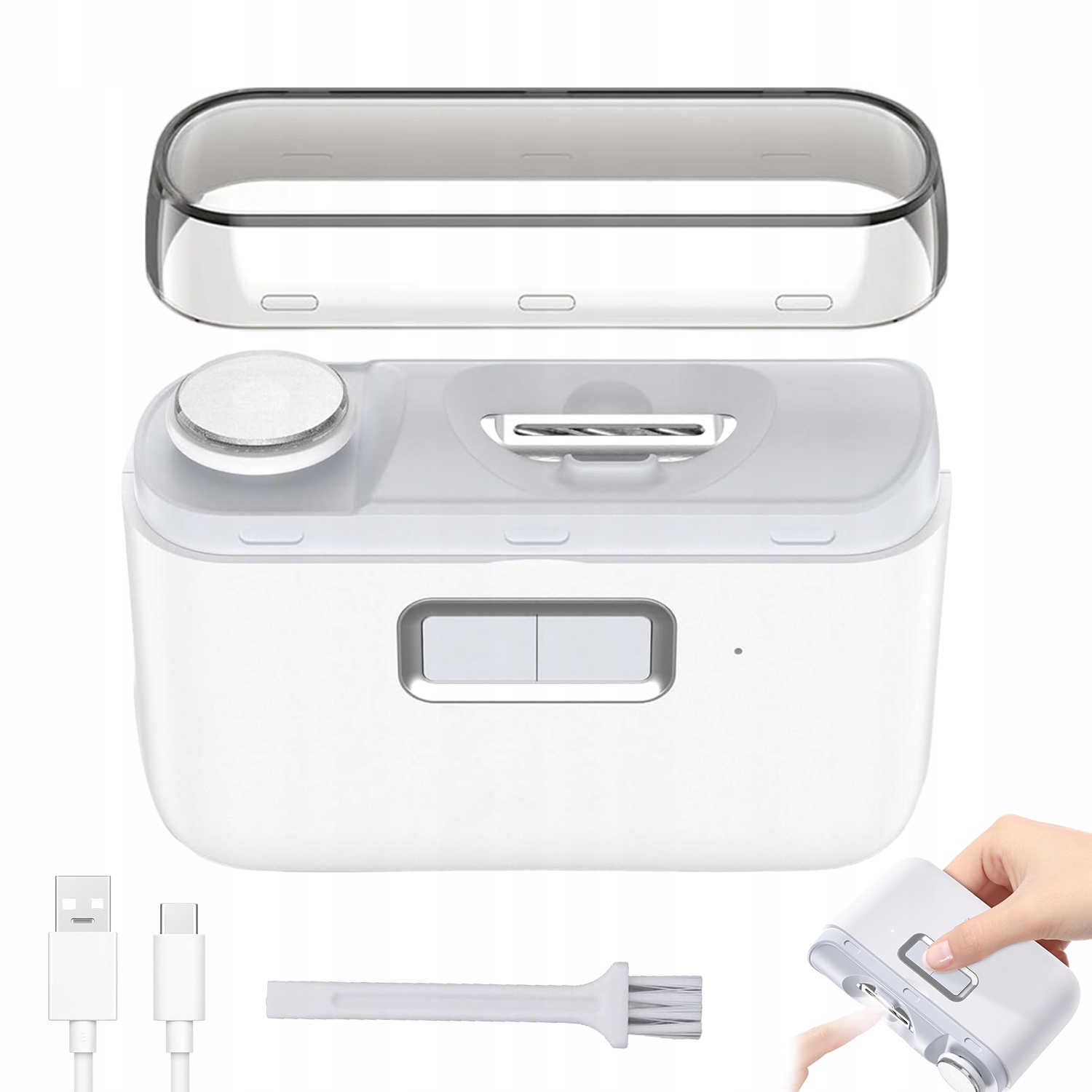 Elektrický kleštičky na nehty Usb přenosné, bílé