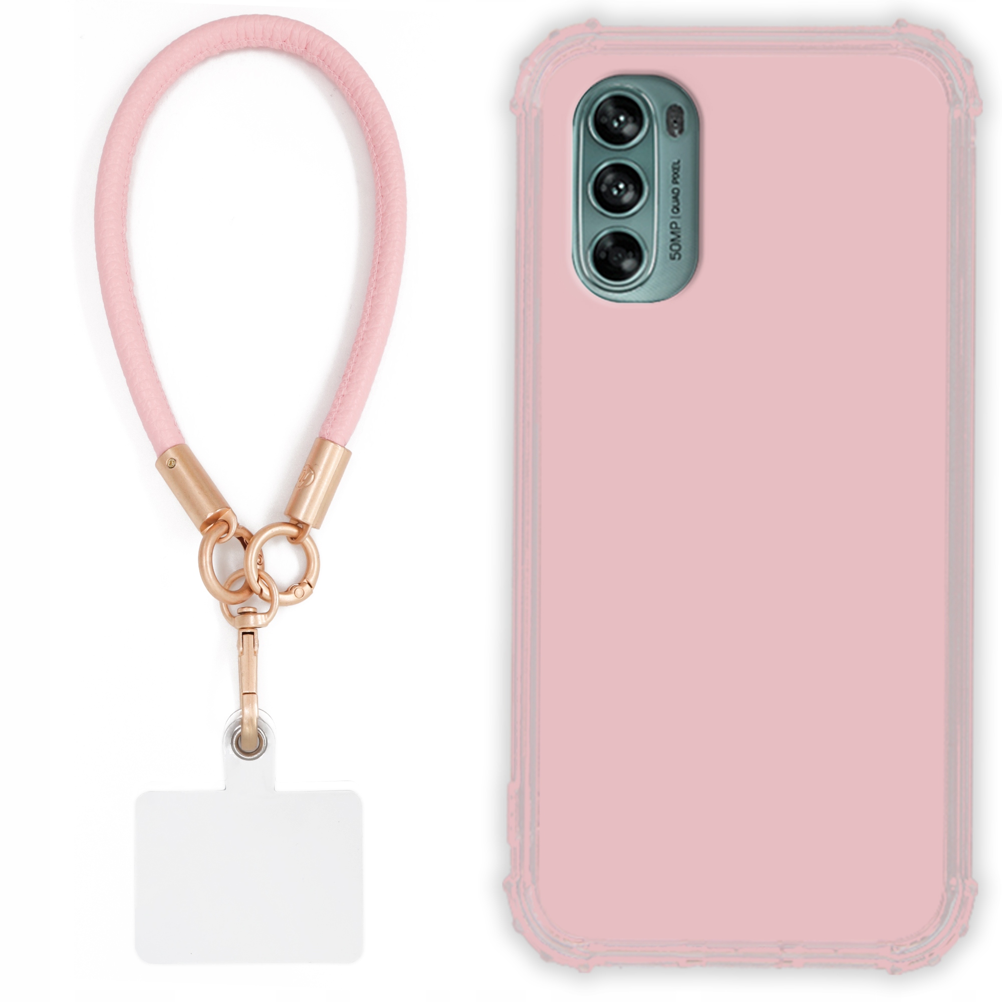 Puzdro Pre Motorola G62 5G Antishock Pinky Ružové Vodítko Sada Odolné