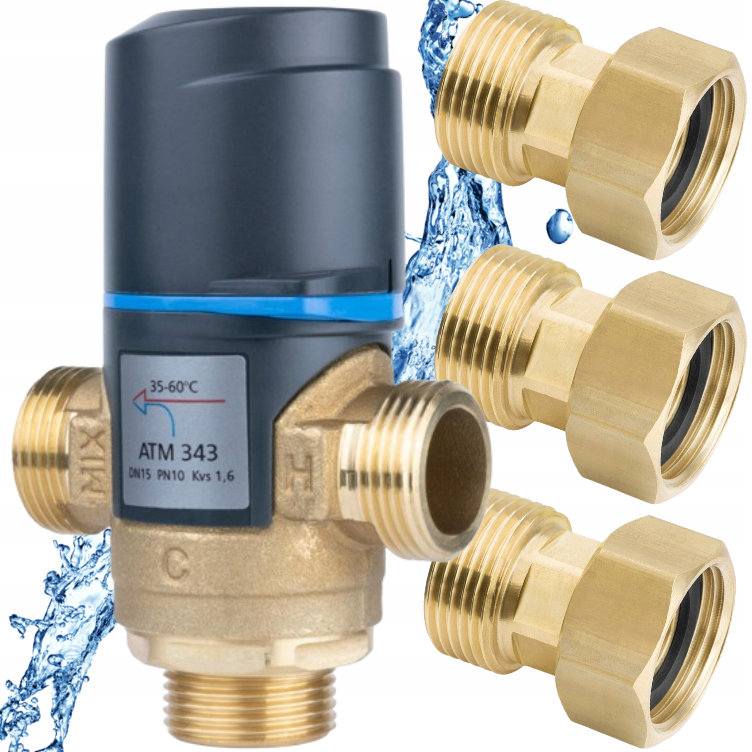 Zmiešavací Termostatický Ventil Afriso Atm 343 3/4" 35-60°C Polovičné Skrutky