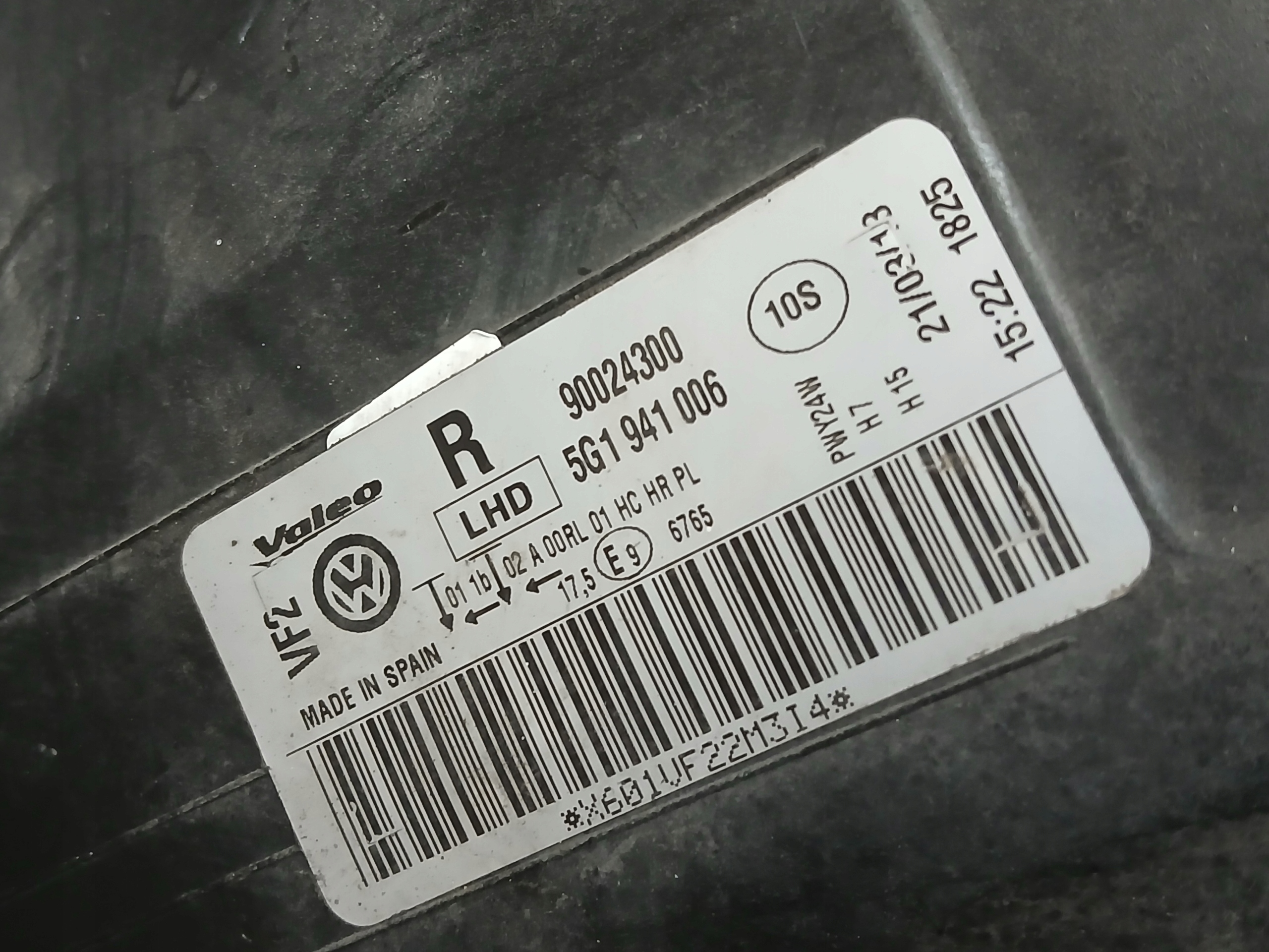 light front right VW GOLF VII 7 5G 13-17 5G1941006