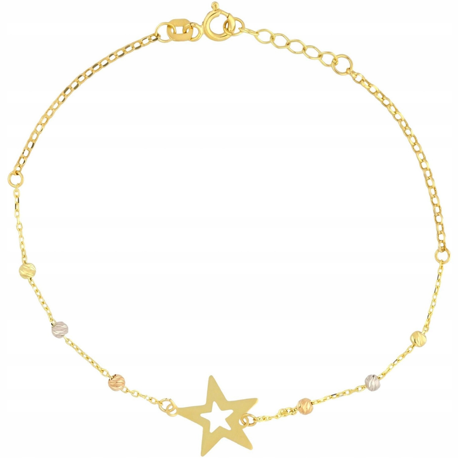 Dámský náramek Harf zlato 585 hvězda