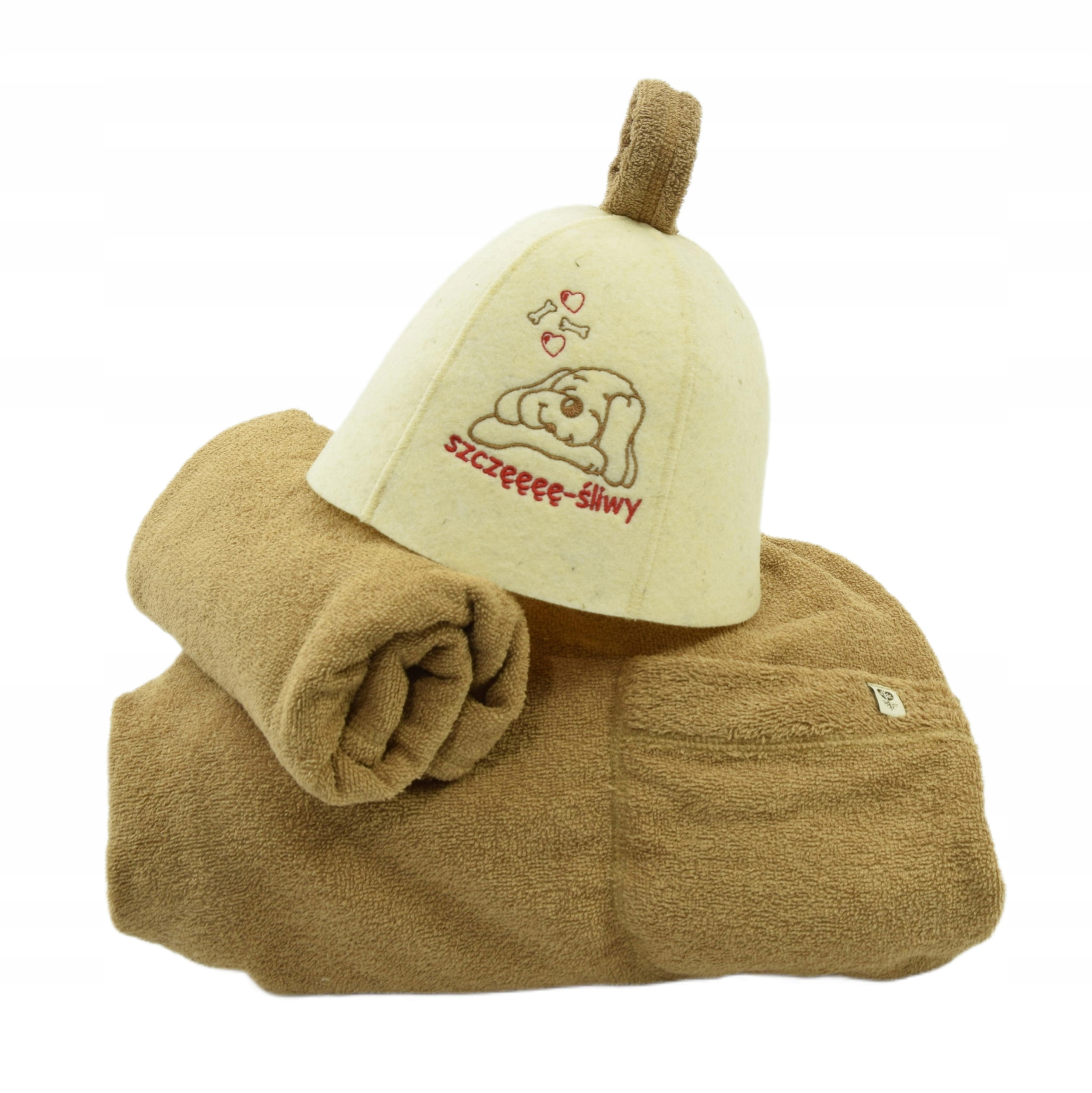 Čepice Klobouk Vlna Ručník do sauny Pánský set 3 cz vel XL