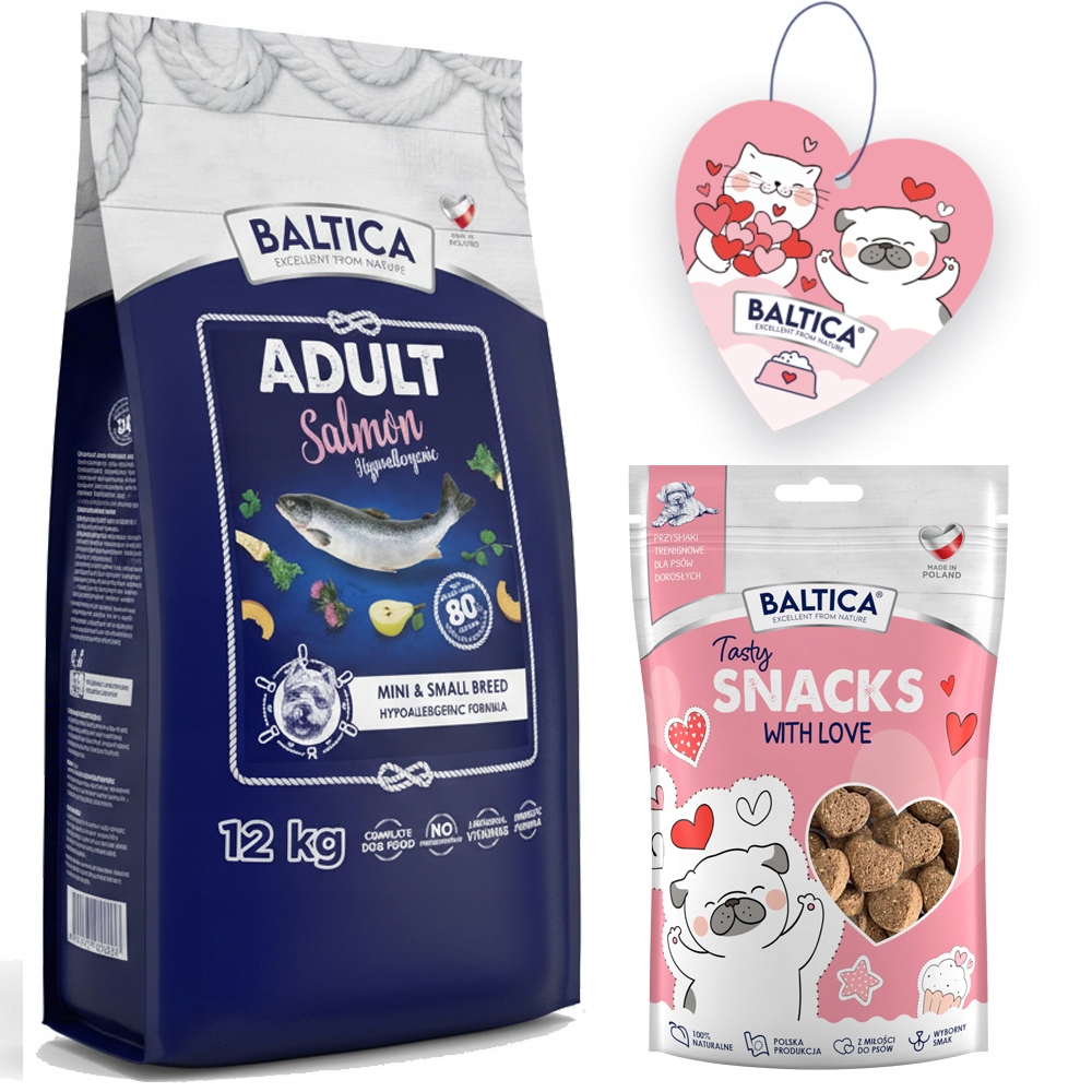 Levně Baltica Salmon Hypoallergenic Xs/s 12KG Krmivo S Lososem Pro Malá Plemena Bez Obilovin