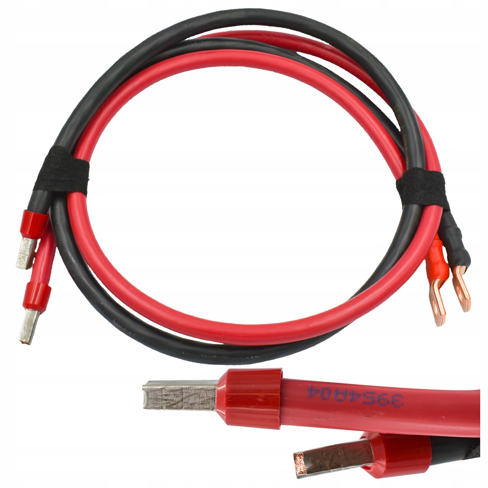 Przewód Kabel Do Inwertera Przetwornicy Napięcia 35mm2 100cm M8 łączeniowy