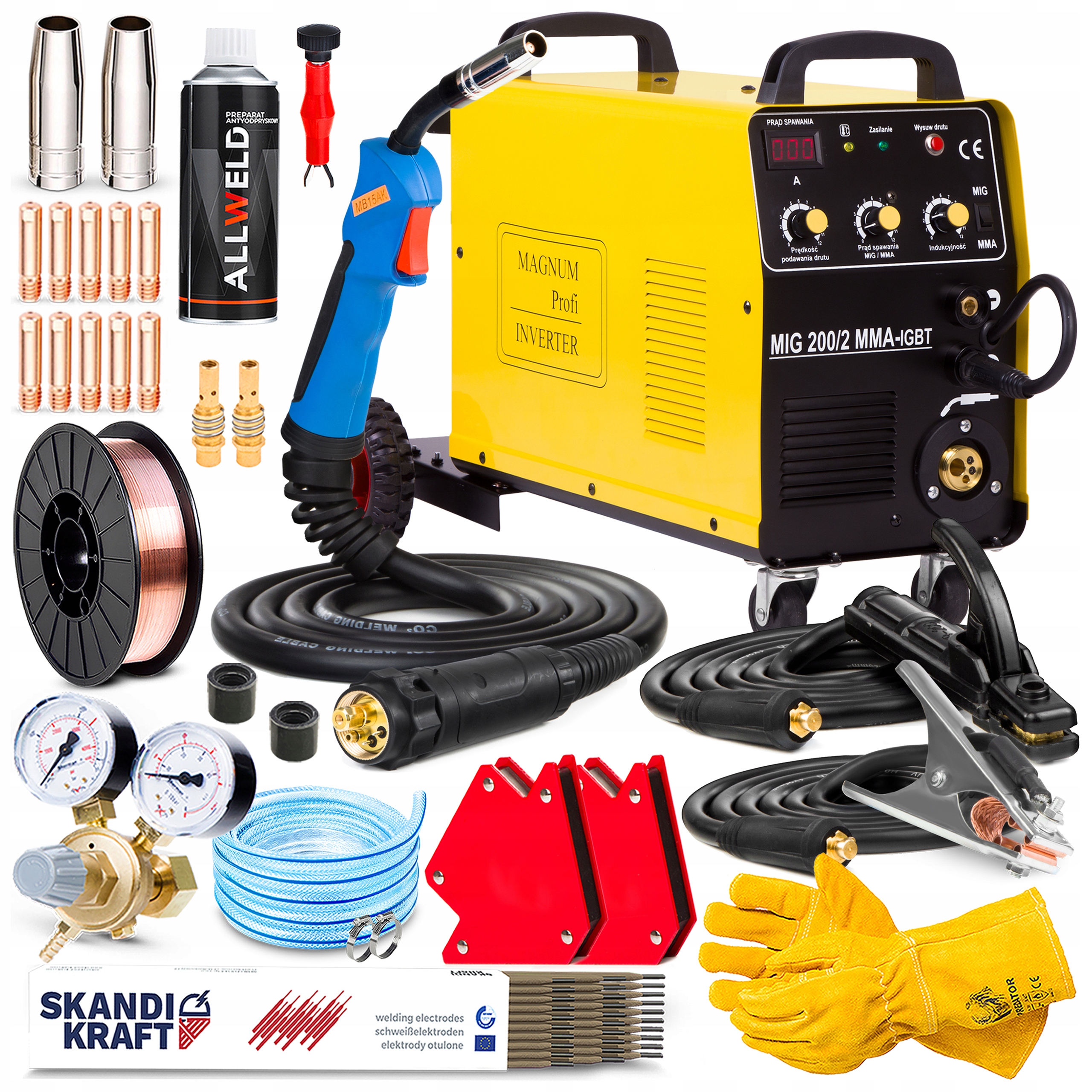 Invertorová Svářečka S Invertorem Magnum Mig 200/2 Mma Igbt Alu Lutosvařování