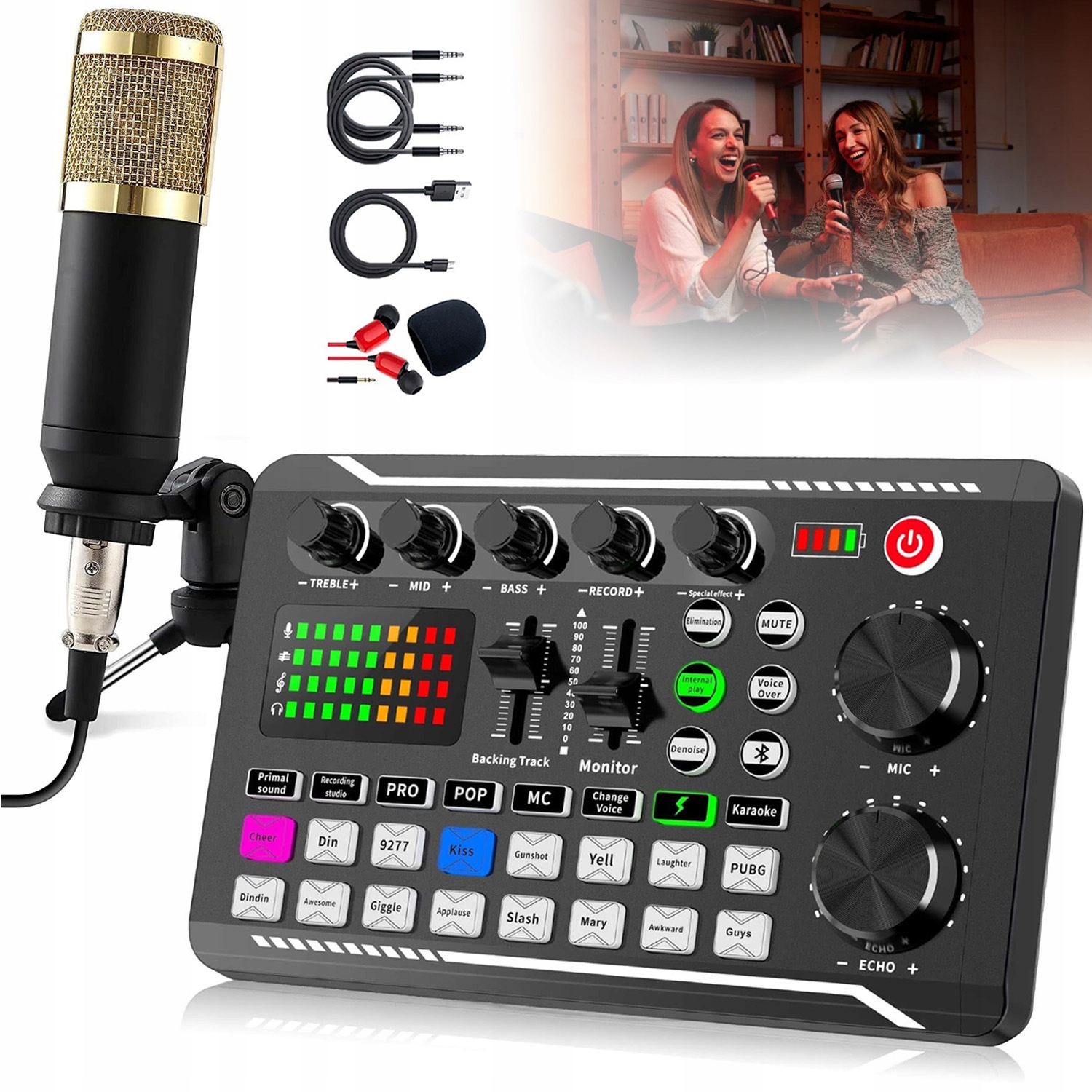 Audio Mixážní Sada S Sluchátky A Stativem Pro Podcasty, Scénické Nahrávky