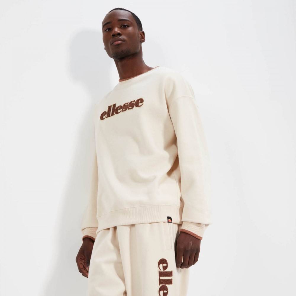 Ellesse Béžová Mikina S Logem (s)