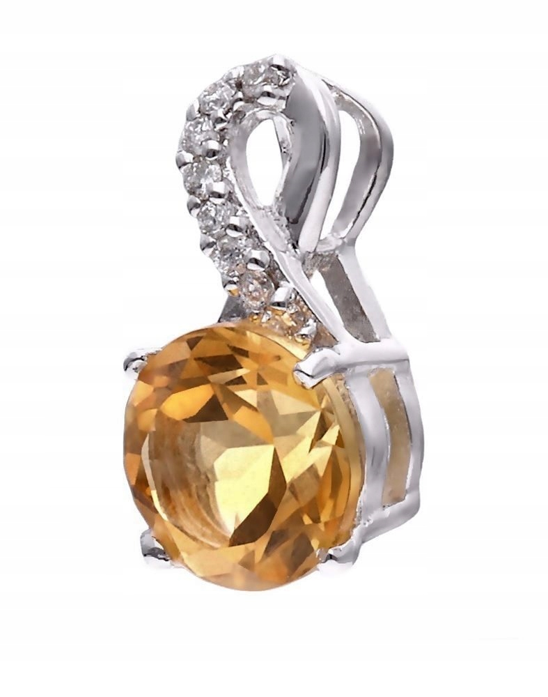 Stříbrný přívěsek Ag 925 citronů s diamantem CVD-3441-P-CI