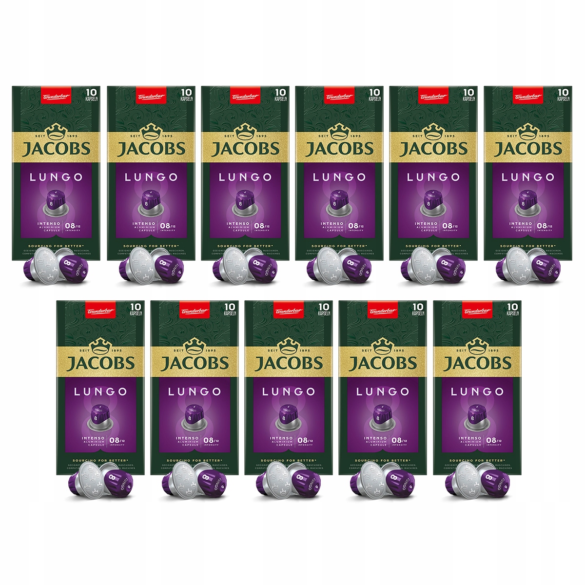 Kapsułki Jacobs Lungo 8 do Nespresso(r)* zestaw [110 kaw] 10+1 Gratis!