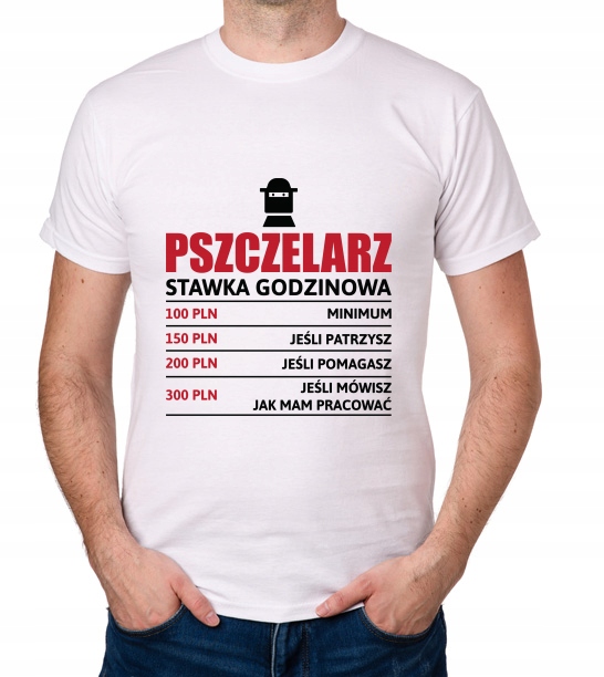 

koszulka Pszczelarz stawka godzinowa prezent