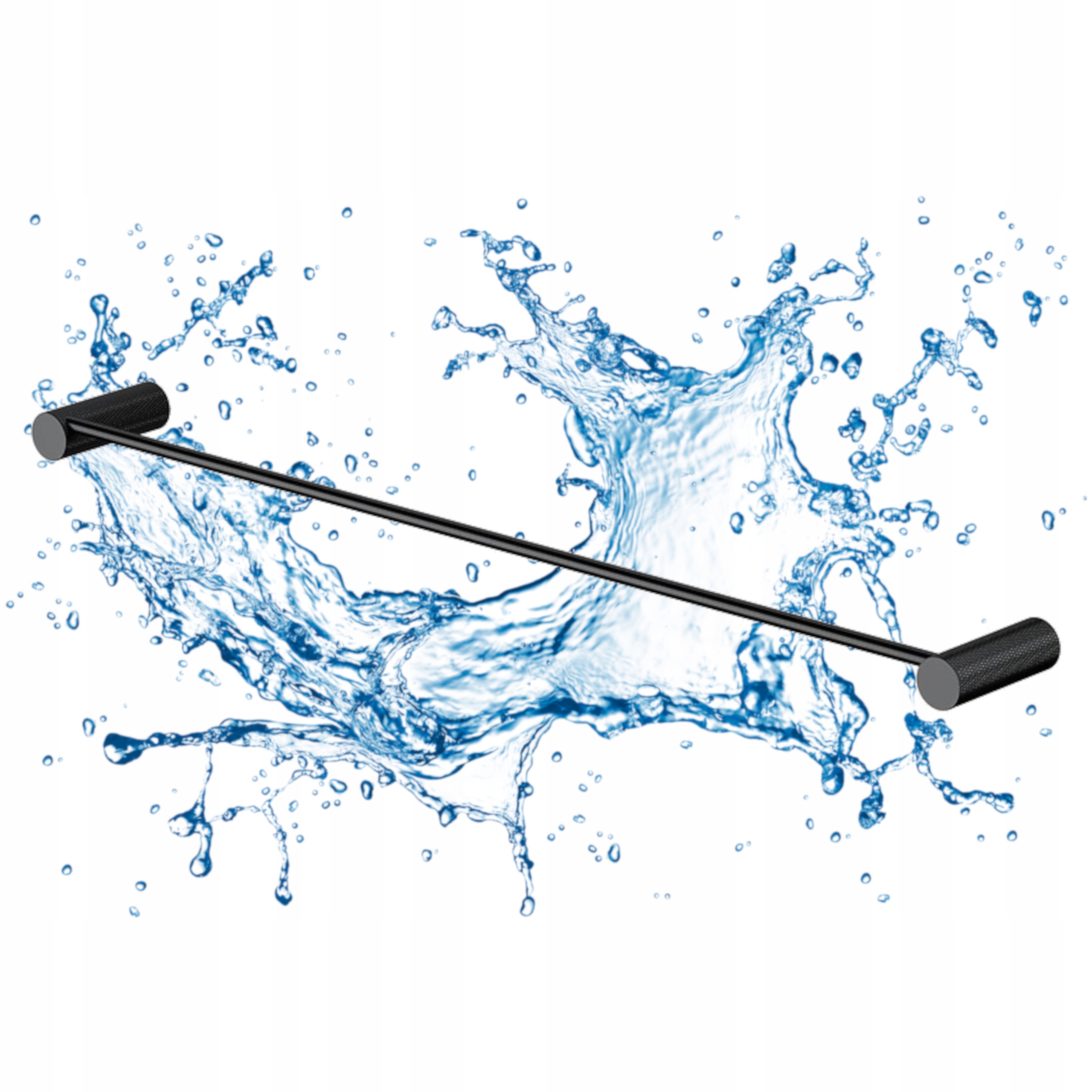 Cersanit Jednoduchý věšák na ručníky, černý, moderní design