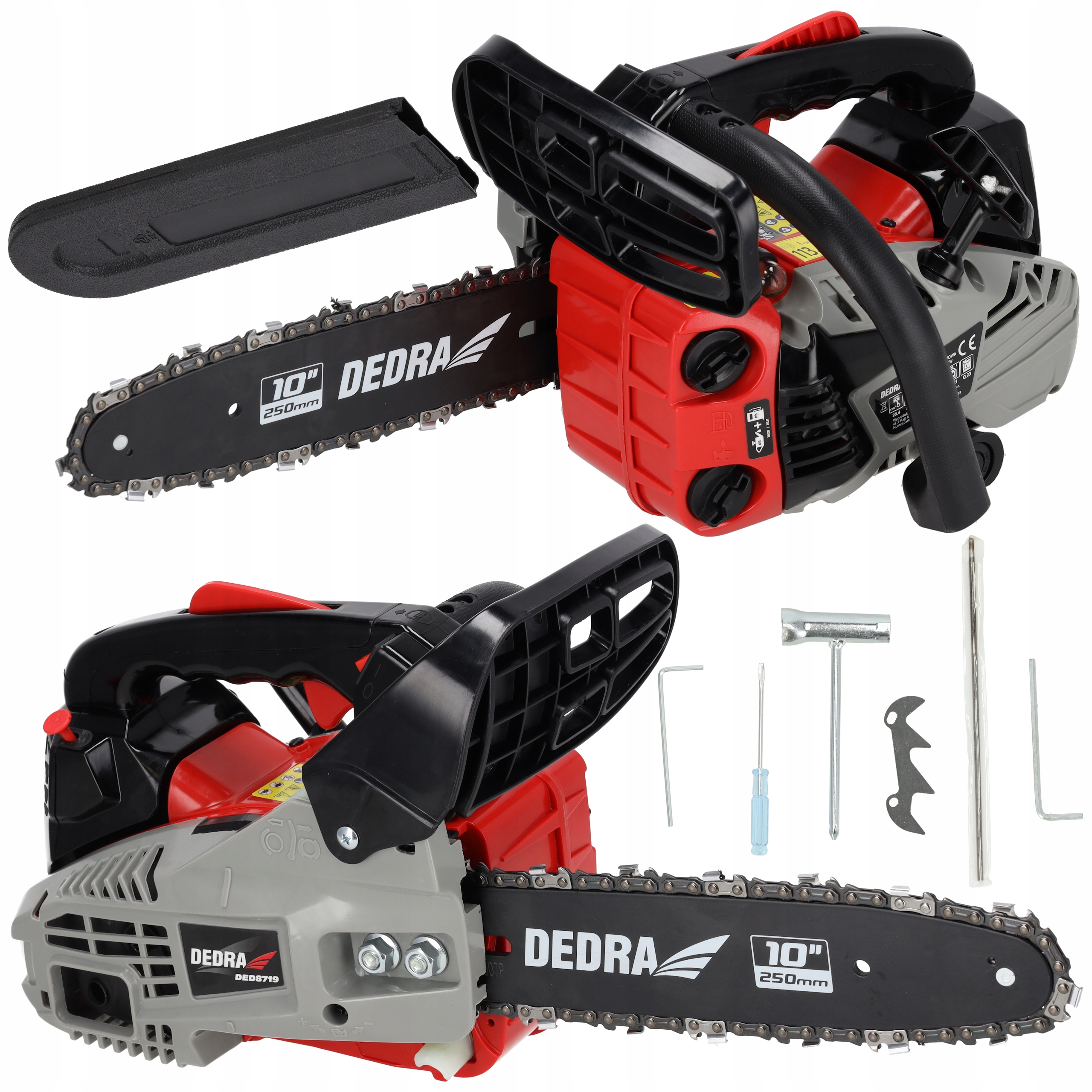 Piła Spalinowa Pilarka Łańcuch Dedra 10" 25cm 1kW Gałęziowa DED8719 krótka