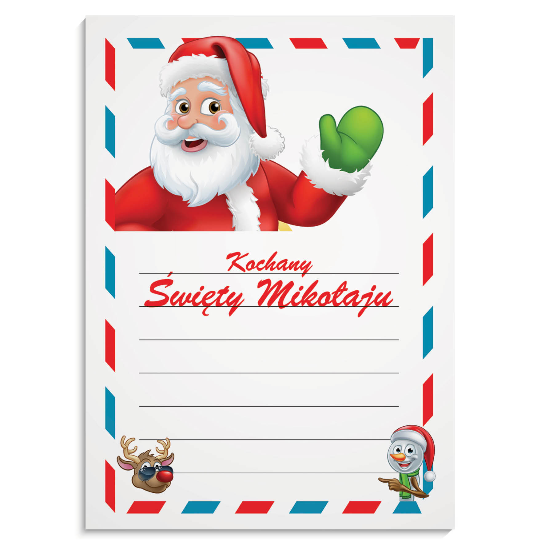 LIST DO ŚWIĘTEGO MIKOŁAJA + NAKLEJKI + KOPERTA HIT Marka bez marki