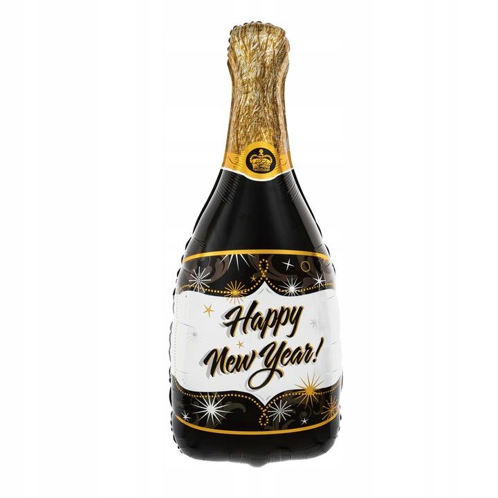 

Balon foliowy Szampan Happy New Year Czarny