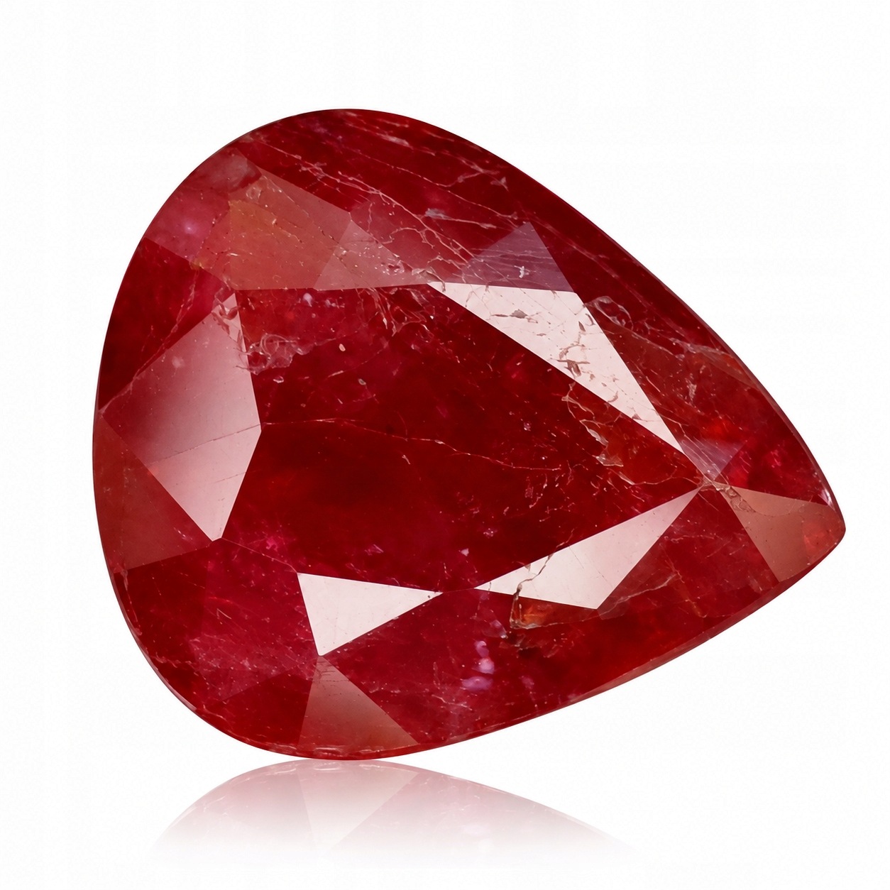 Přírodní Rubín 2.92 ct Červená Lžička Tanzanie I3 certifikát Wbd