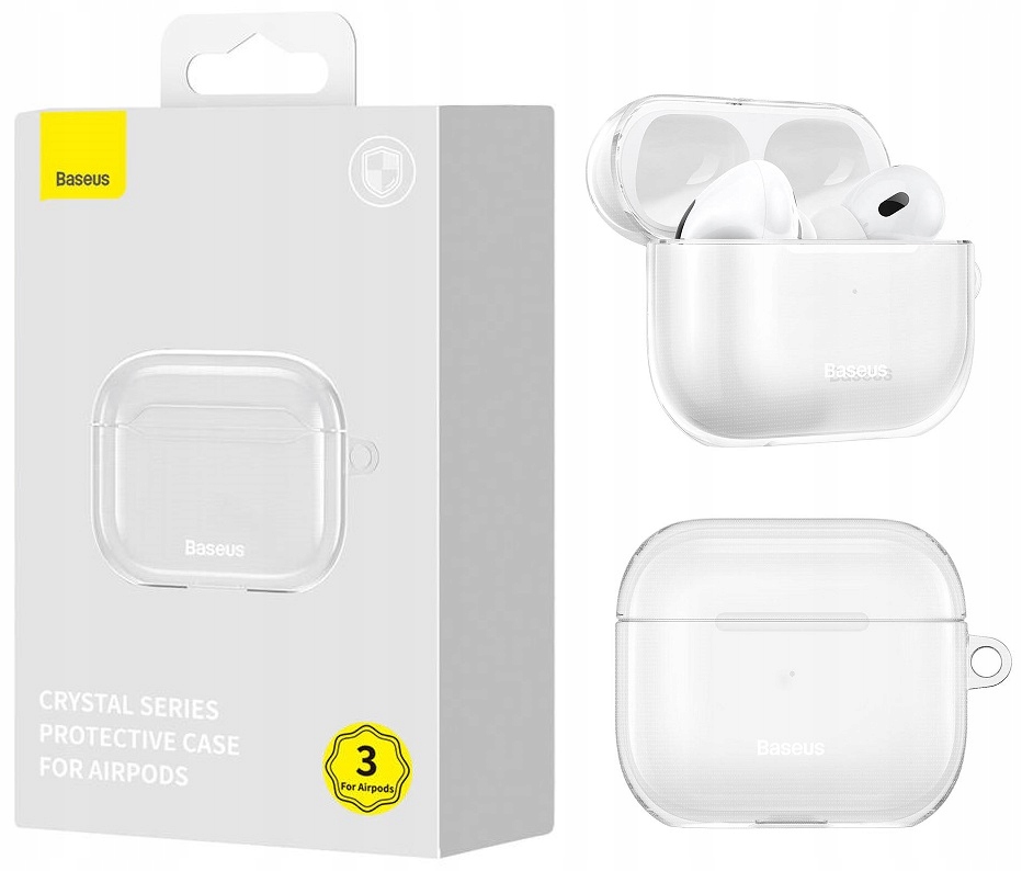 BASEUS PRZEŹROCZYSTY CASE ETUI OCHRONNE AMORTYZUJĄCE SŁUCHAWKI AIR PODS 3