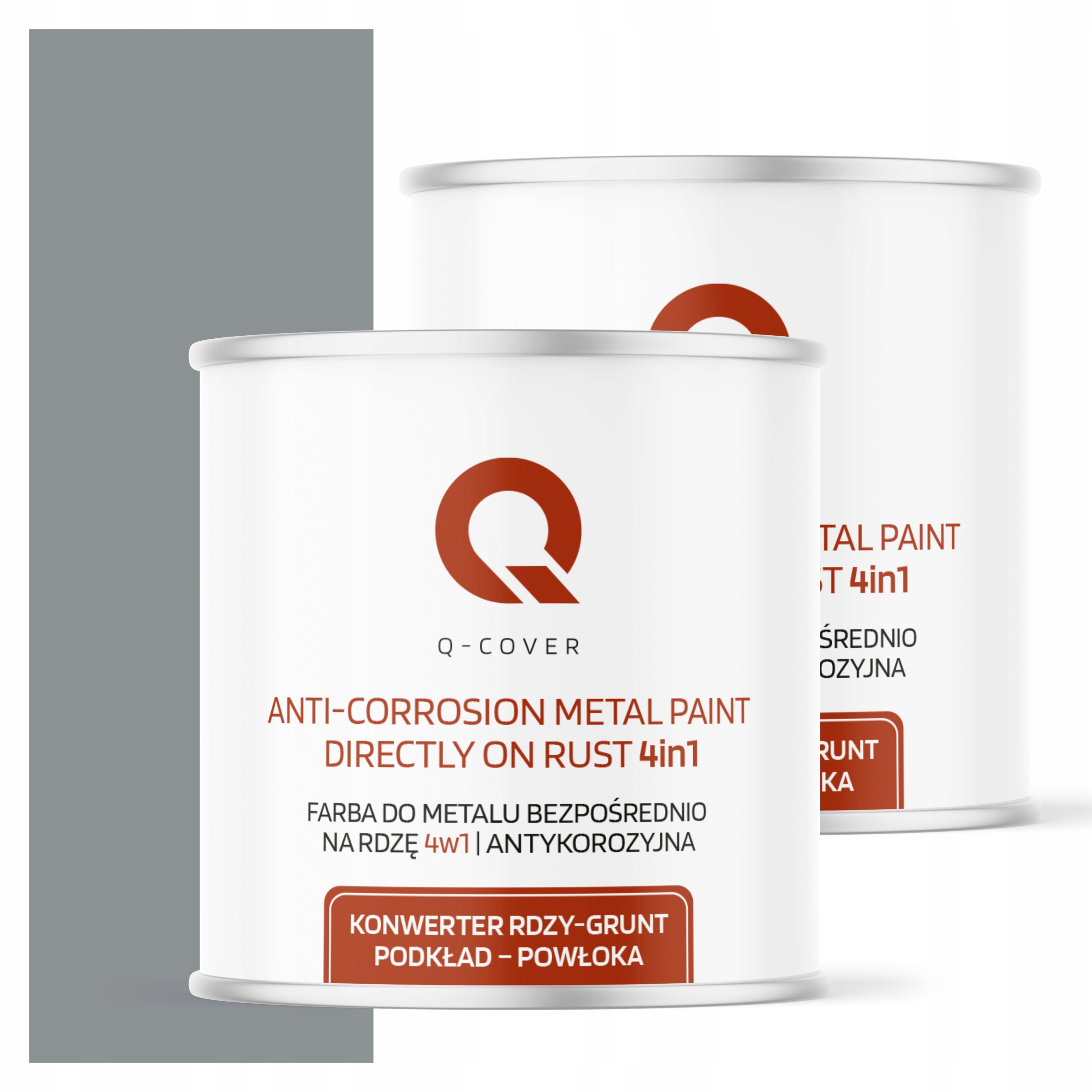 Farba Priamo na hrdzu Kov Aluminium Oceľ 2,5L 4v1 Satén Šedá