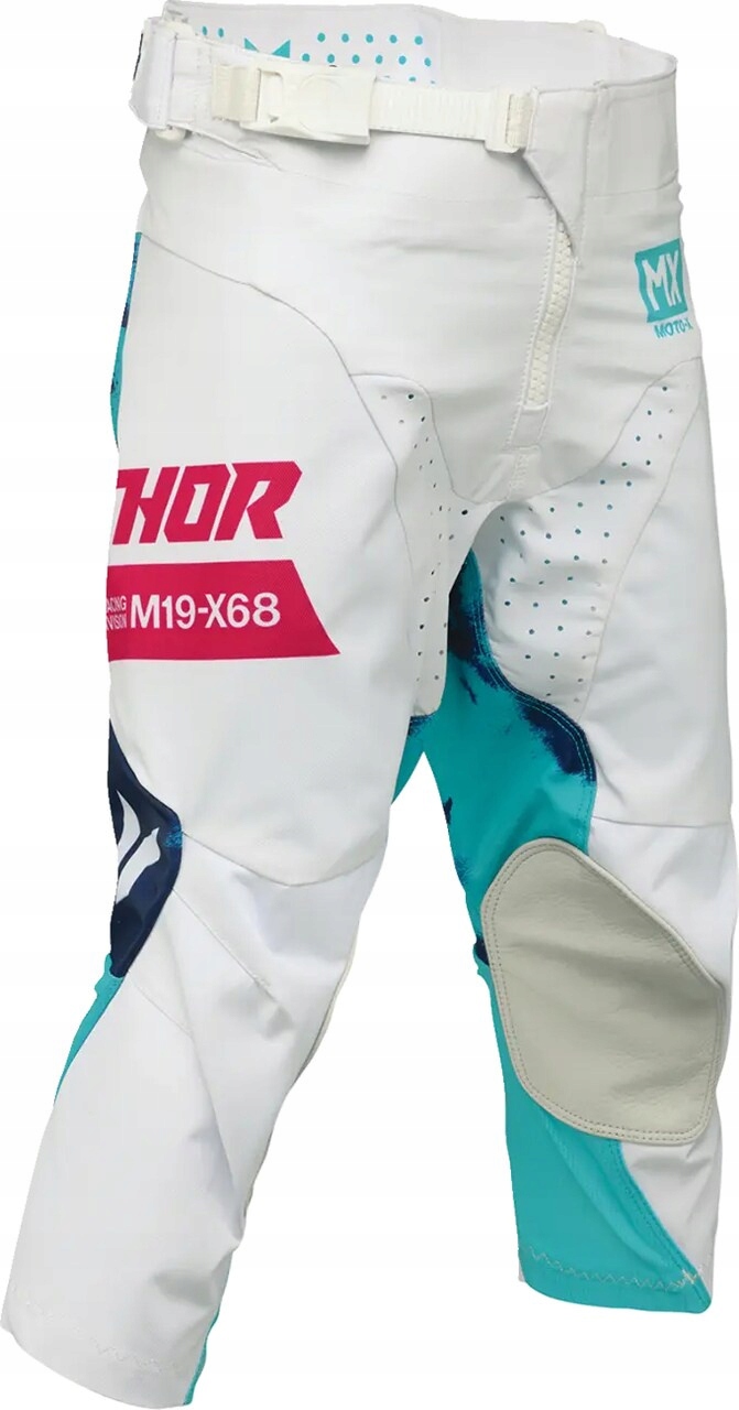 Juniorské nohavice Thor Launchmode Bleach white/aqua 24