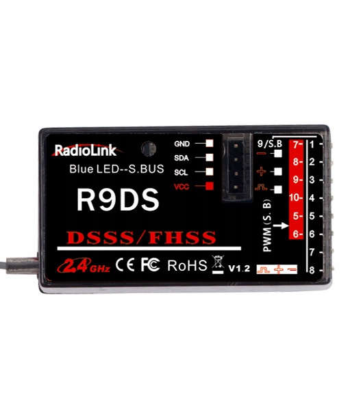 

RadioLink Odbiornik R9DS 2.4G 10-Ch Sbus i Ppm