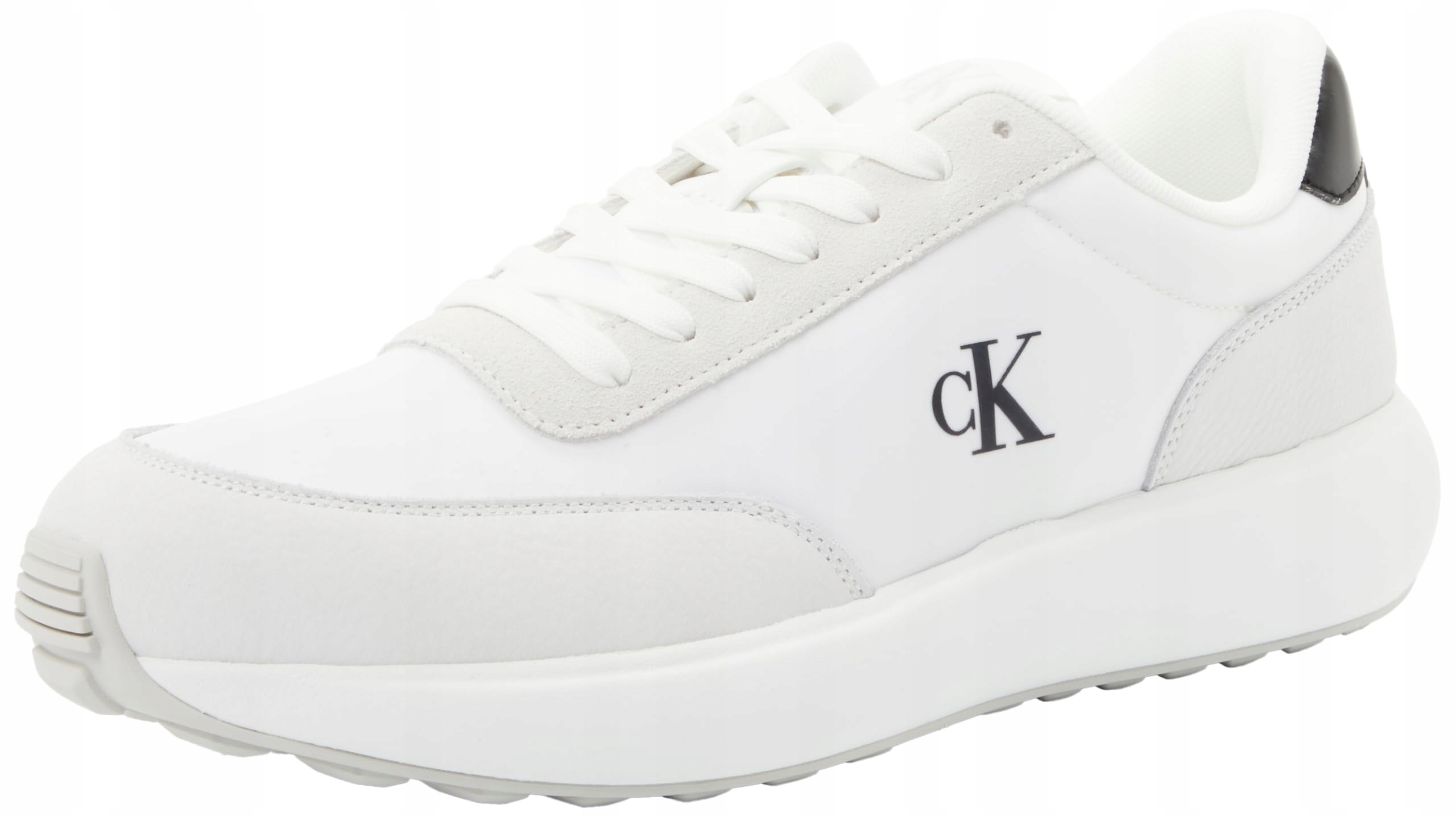 Calvin Klein Runner Sneaker Athleisure Laceup skóra biały/czarny 43 ...
