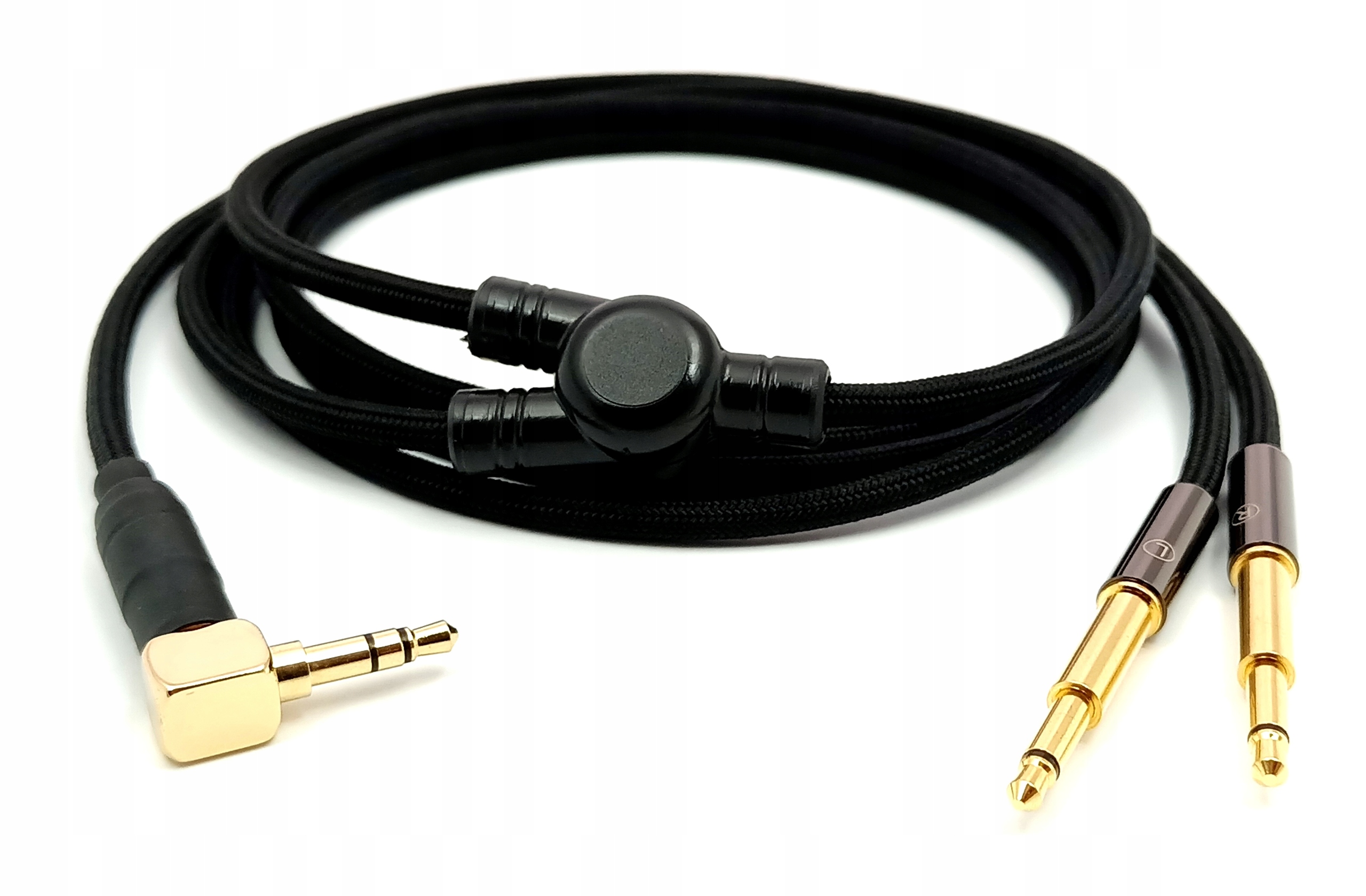 MEZE 99 Ręcznie wykonany kabel 3,5mm kąt oplot