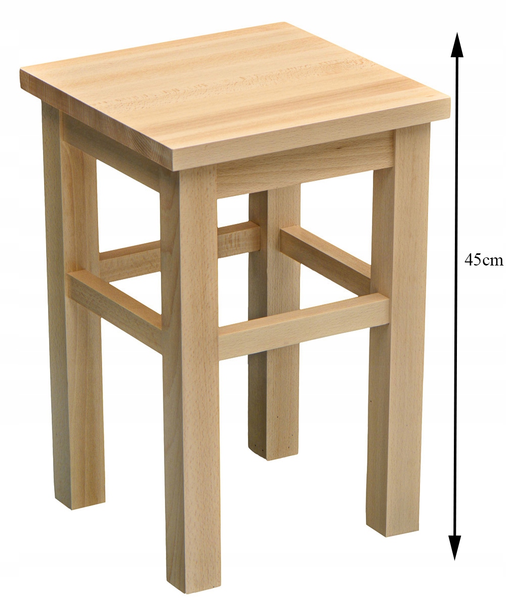 Taboret stołek Prosty naturalny drewno bukowe lite Kod producenta taboret1