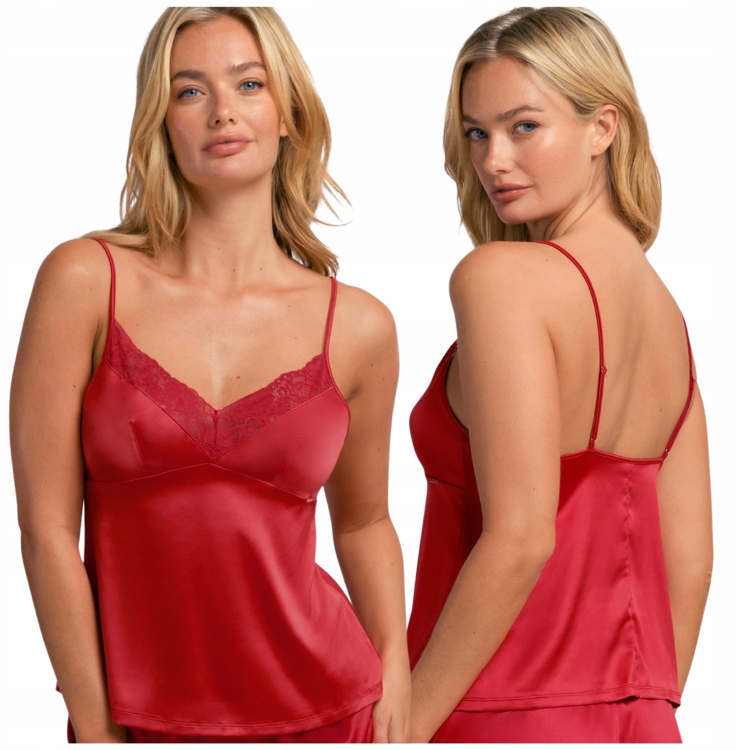 Tričko smyslné s krajkou červené saténové Dorina Alexa S