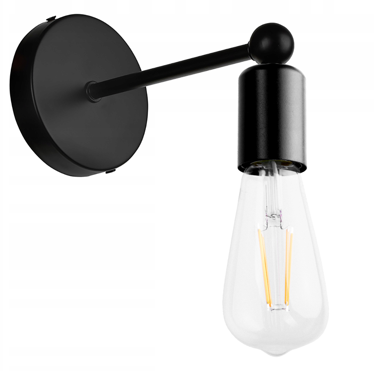 

Kinkiet ścienny prosty stały Loft Edison 1x E27