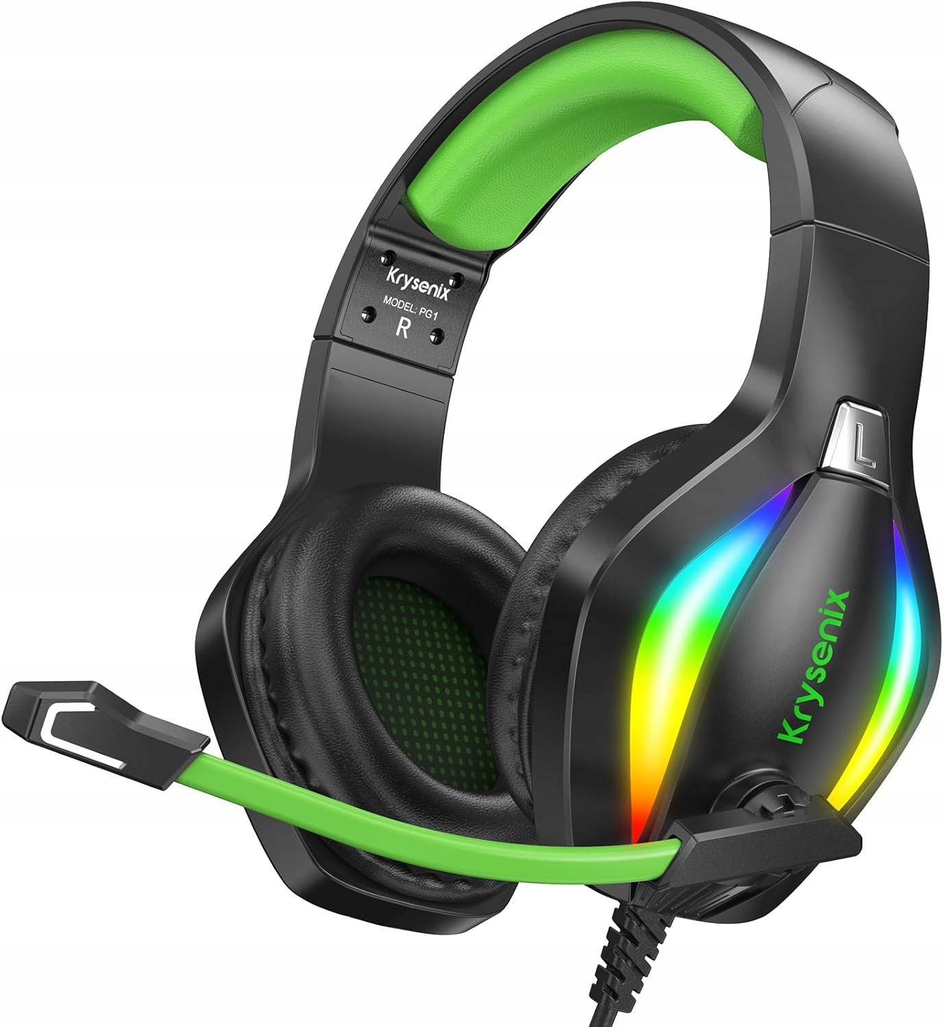 Rgb gamer fejhallgató PS4/PS5/PC/Xbox mikrofonnal Krysenix PG1