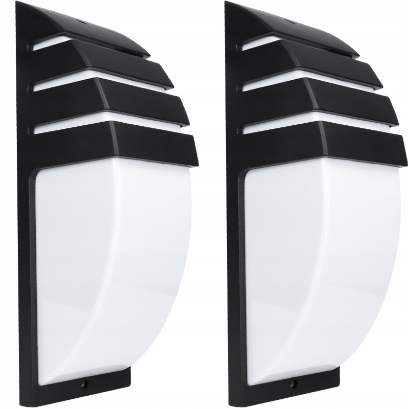 2x Ścienny Kinkiet Dekoracyjny Na Korytarz Do Holu Lampa Led Czarnt Mat E27