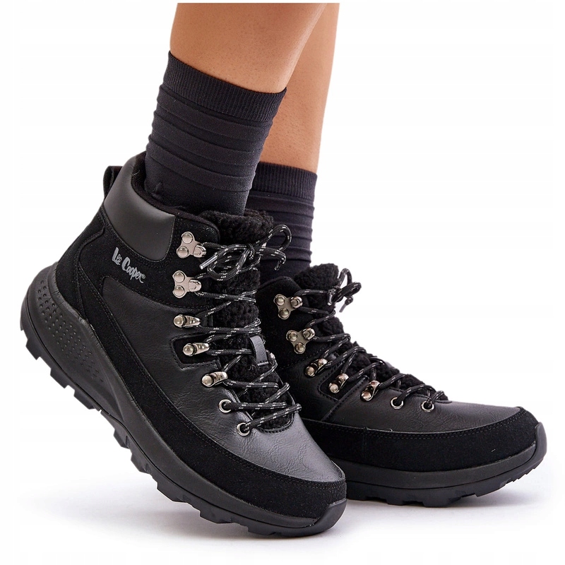 Dámské trekové boty lehké zateplené na zip Lee Cooper LCJ-24-03-3073 Černé 36
