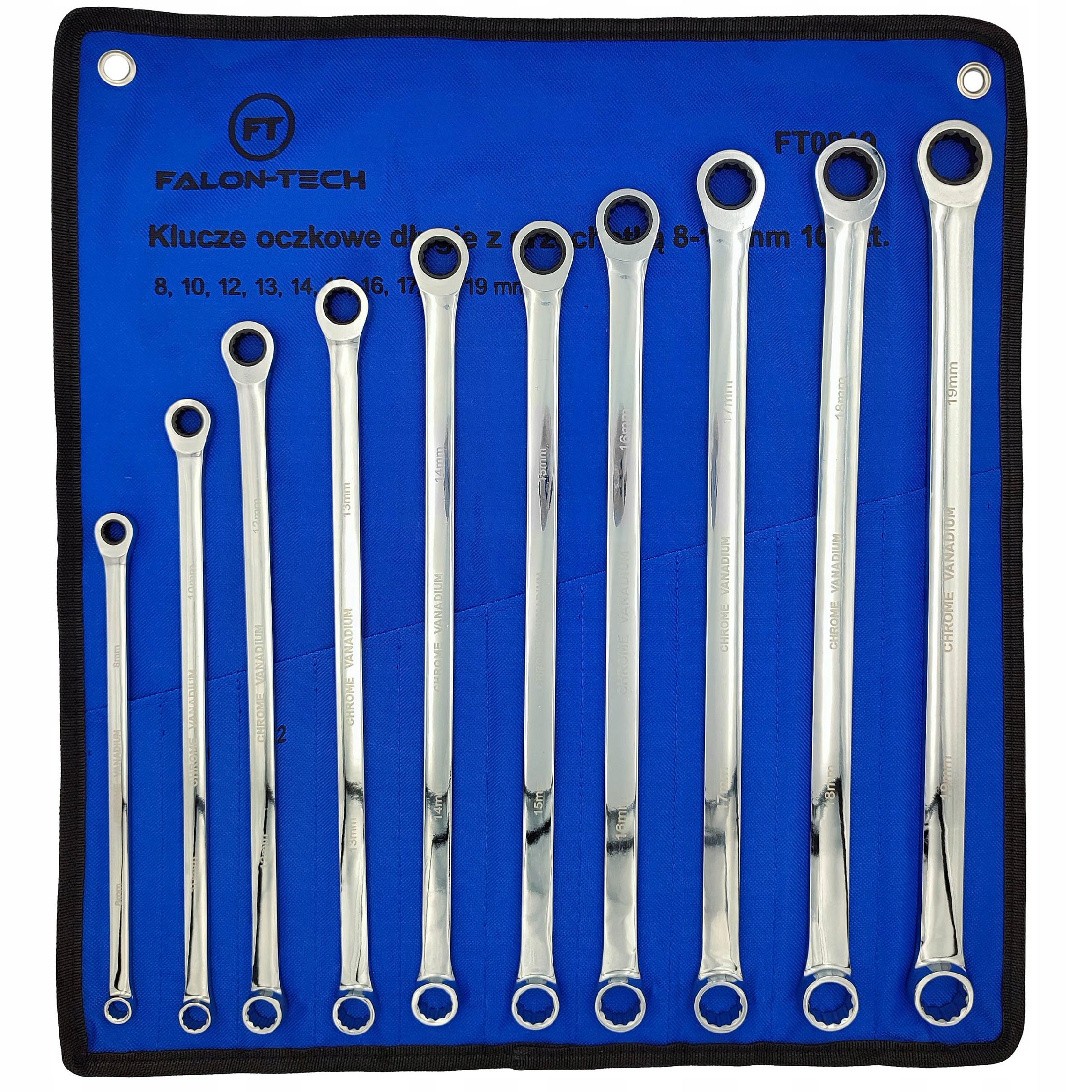 Jednoduché Očkové Kľúče Dlhé 8-21 6ks Pre Napínače Sada Dlhých Kľúčov