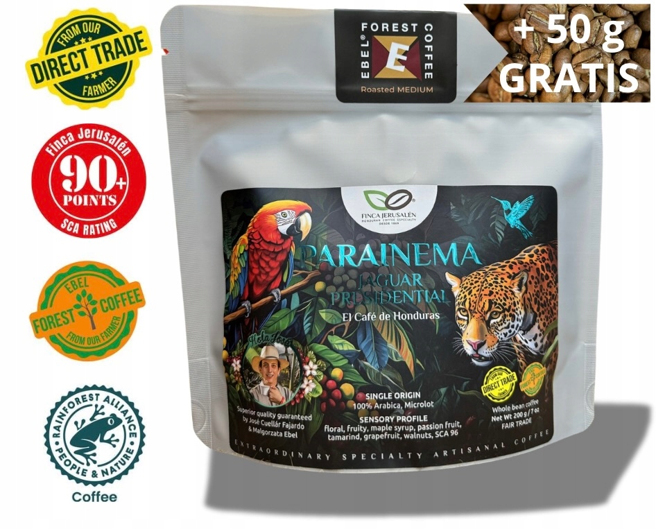 Honduras Parainema Presidential Washed – exkluzivní výběrová káva (200 g)