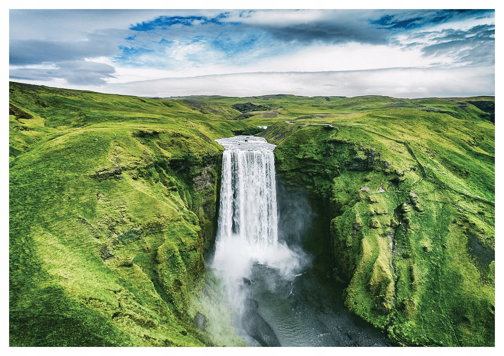 Vliesová fototapeta Vodopád Skógafoss Island krajina 312x219 lepidlo