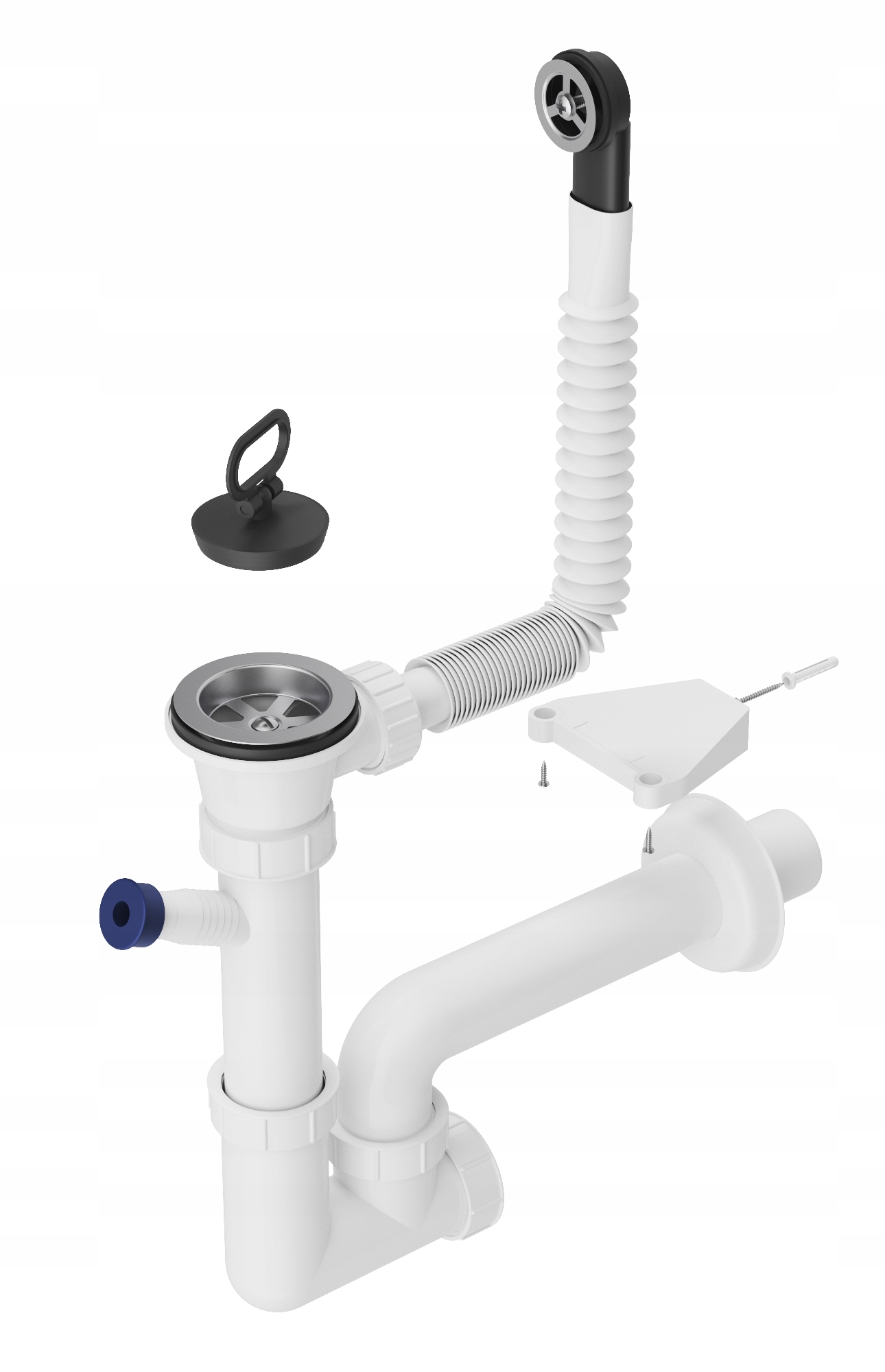 ZLEW GOSPODARCZY TECHNICZNY SZARY KOMORA ROBOCZA PRALNIA GARAŻ NEGRA DUŻA Zawartość zestawu zlew