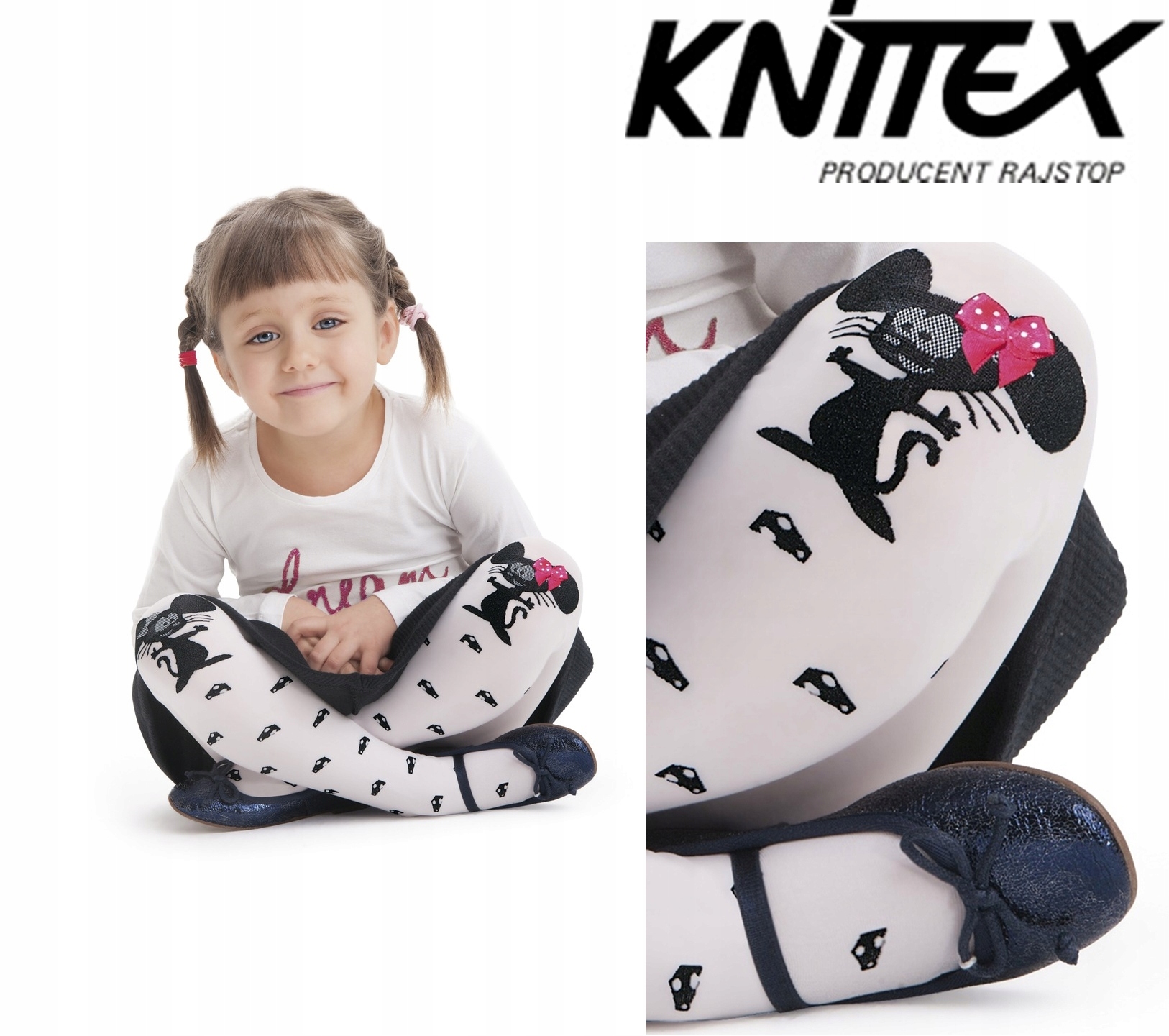 

Knittex rajstopy dziecięce Norka biały 104-110 Noq