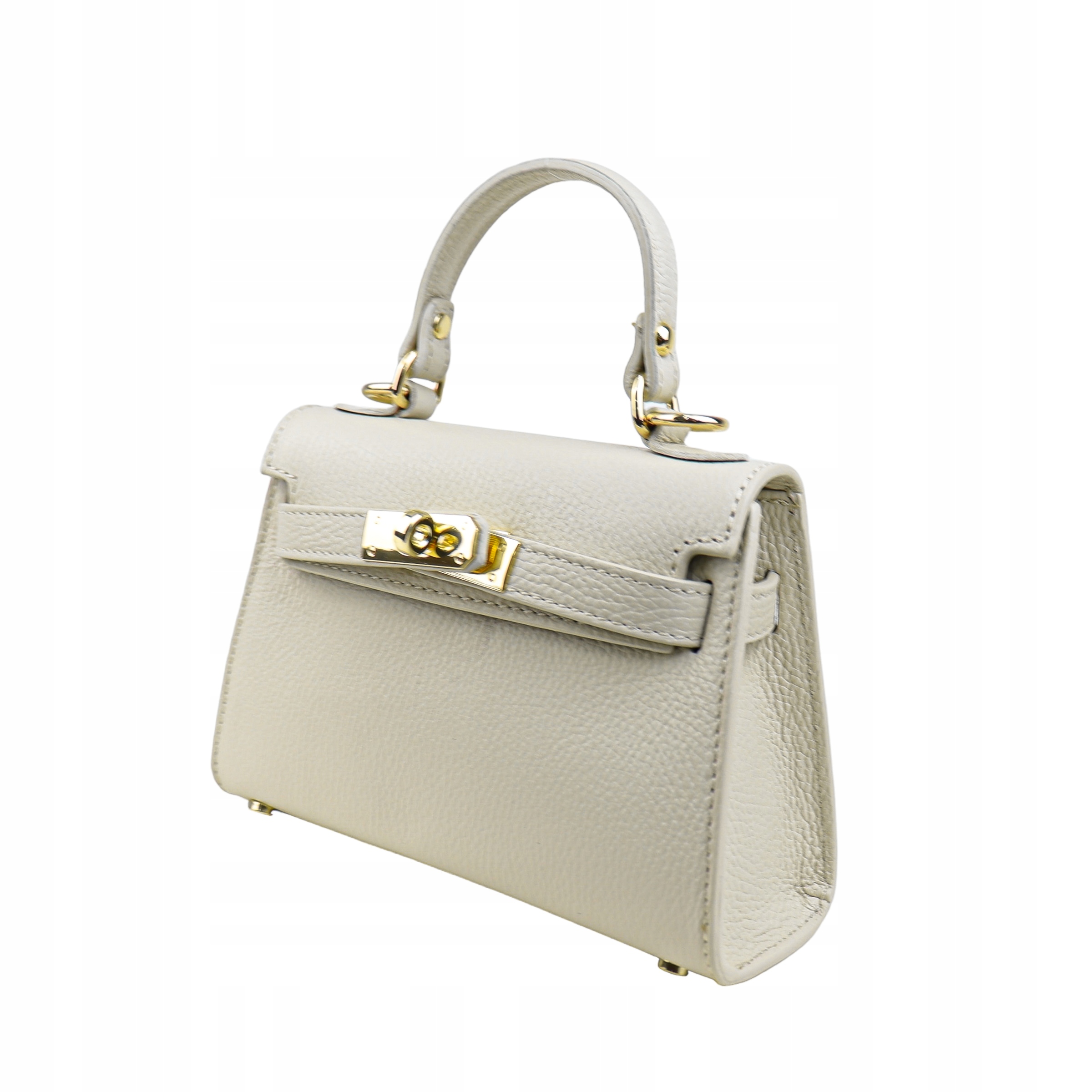 Torebka Damska Kuferek, licowa skóra Emily Ecru Kod producenta MR-1152-57-Ecr