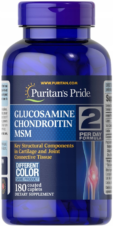 Purtina's Pride Glukozamina Chondroityna Msm 180 Tabletek Kości Stawy