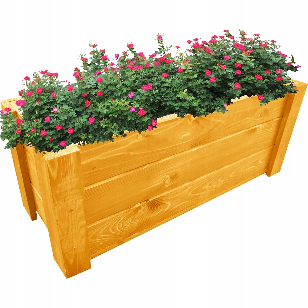 DREWNIANA DONICA SKRZYNKA DONICZKA NA KWIATY 80CM Marka inna