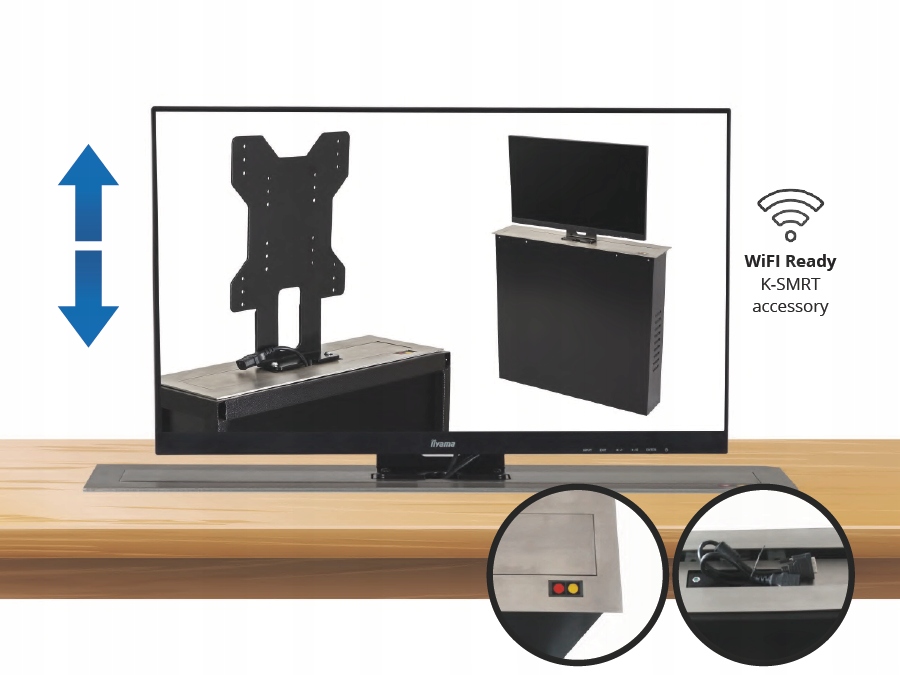 Elektryczna winda do monitora 23" 10kg Model M-3 ECO BLK