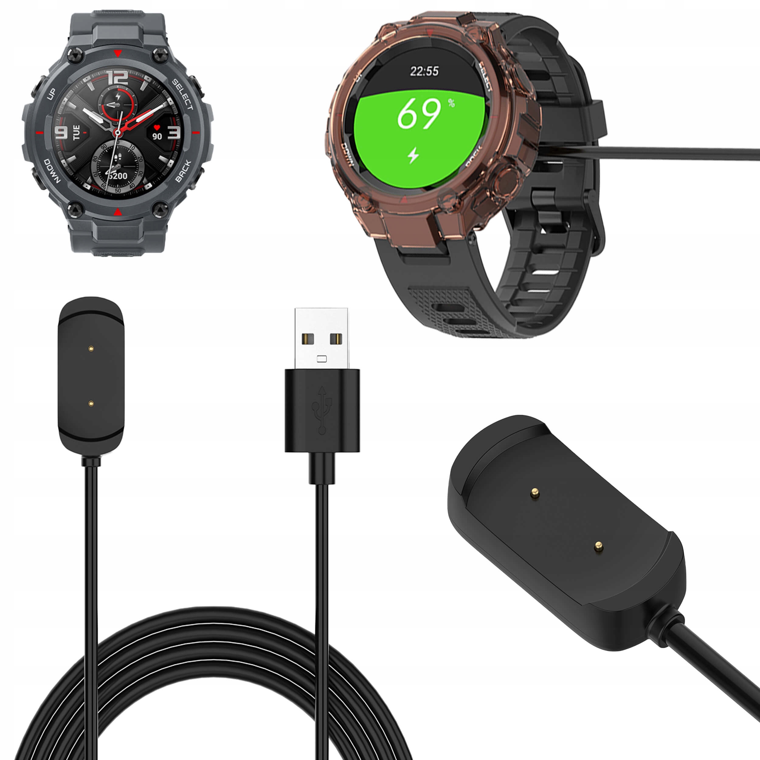 

Ładowarka magnetyczna kabel Usb do Amazfit T-Rex