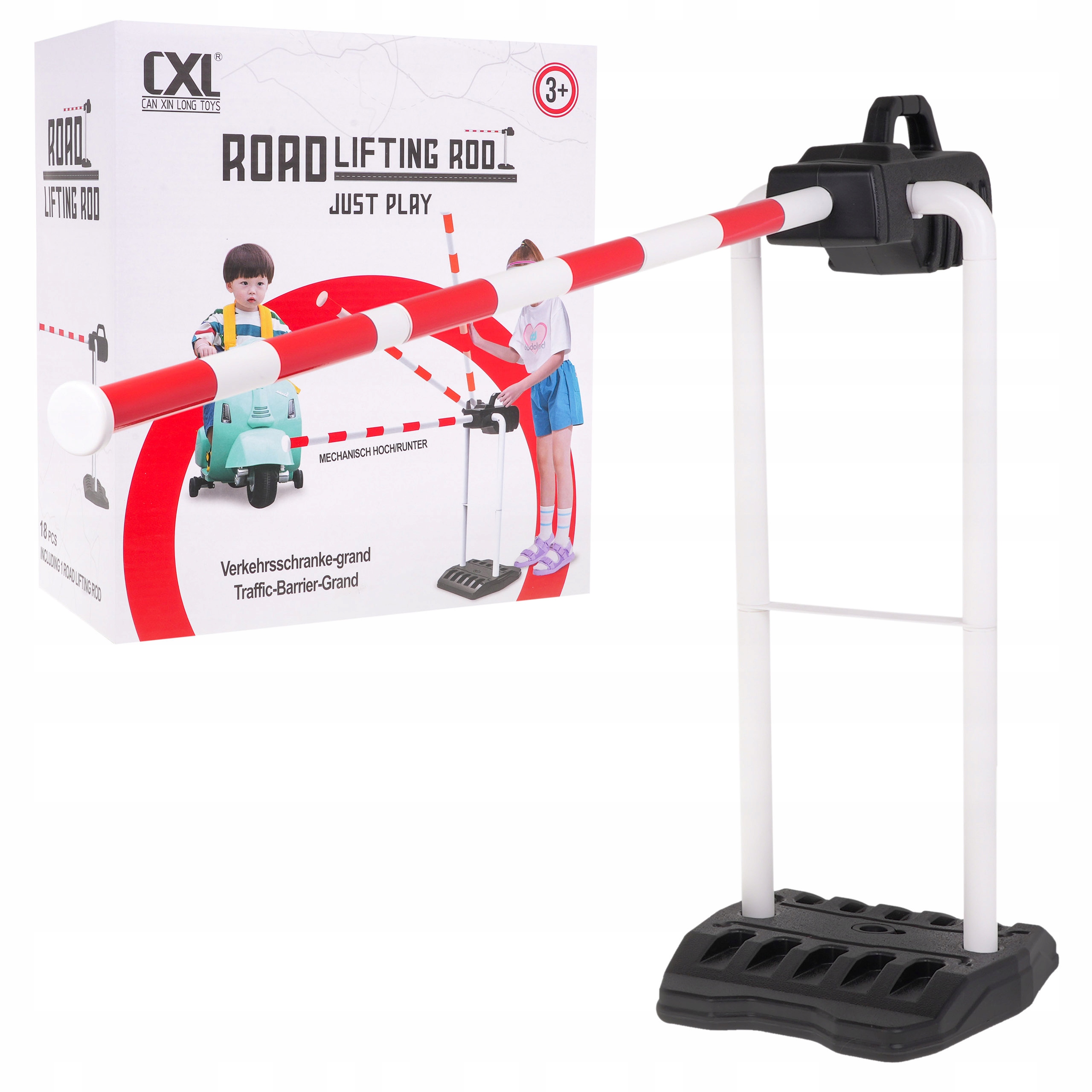 podnoszony SZLABAN DROGOWY dla dzieci ZAPORA DROGOWA do aut