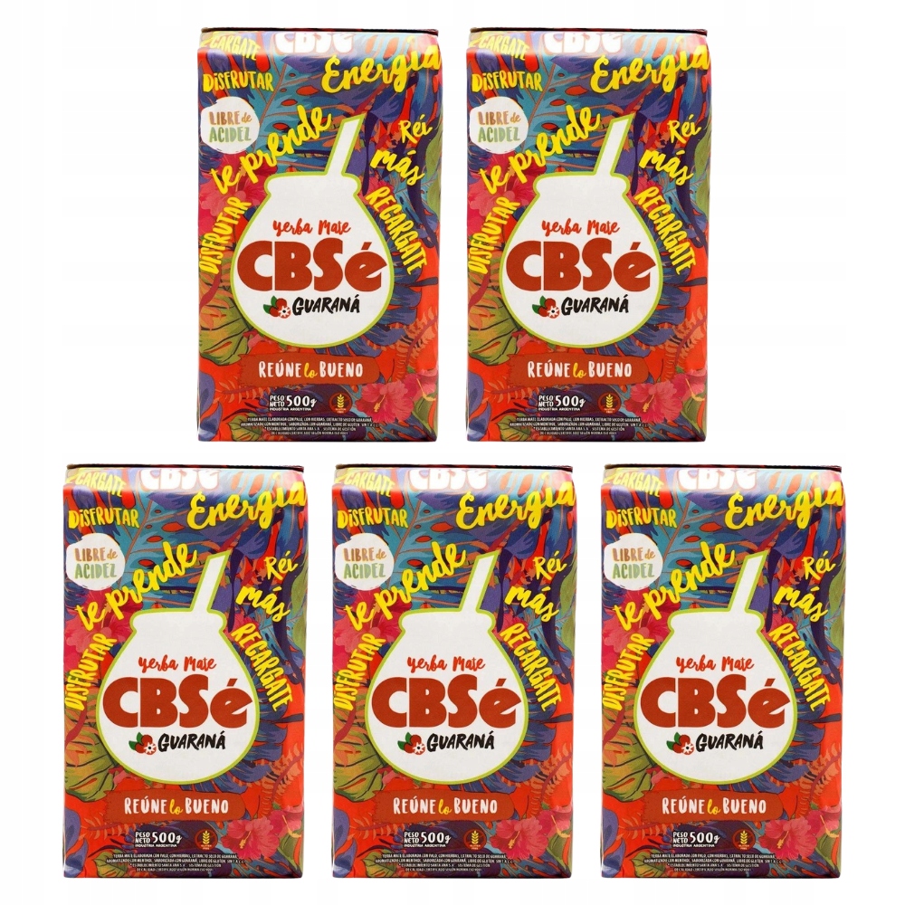Levně Yerba Mate CBSe Energie Guarana 5x500 g 2.5 kg