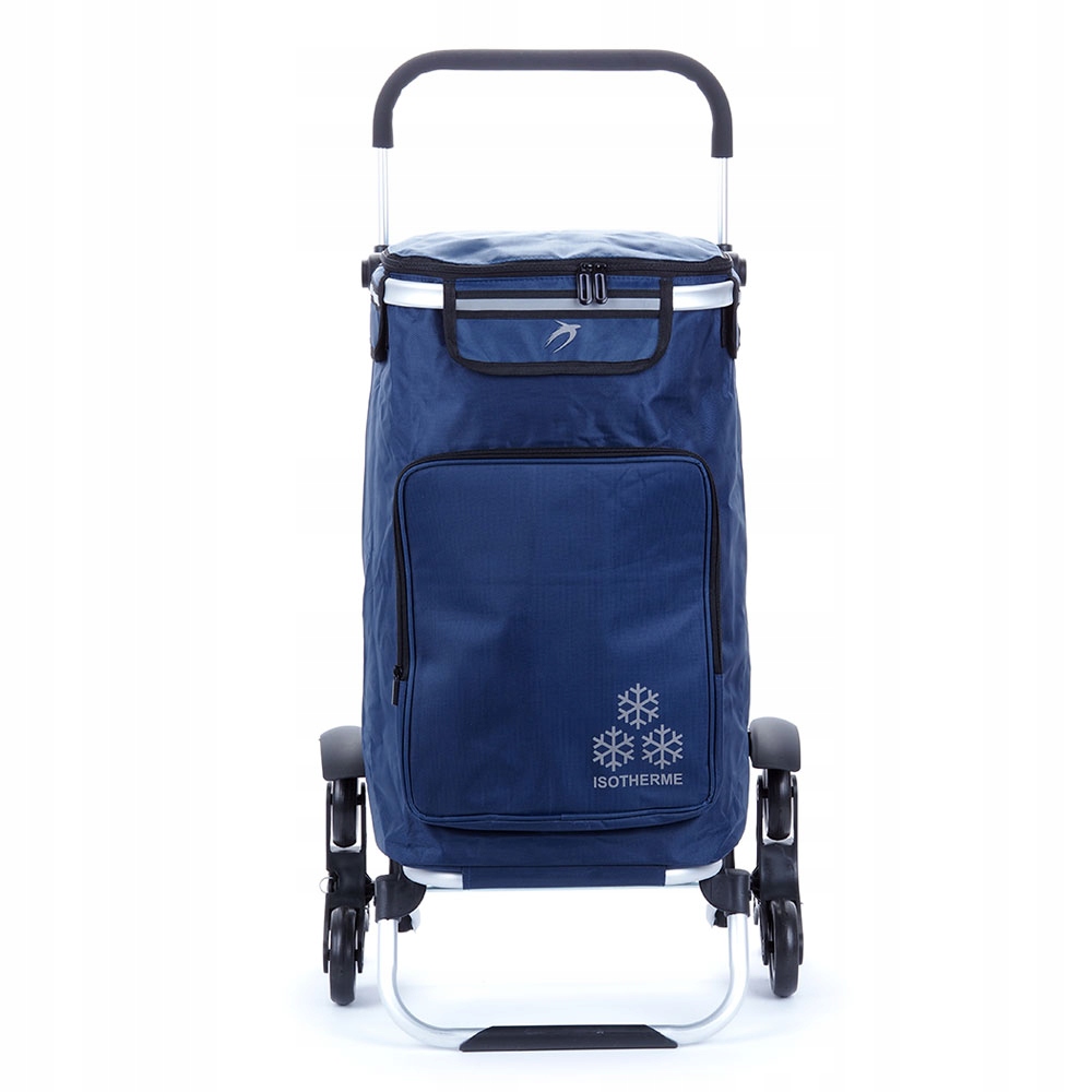 Vozík nákupní taška na kolečkách na schody, skládací, nastavitelná rukojeť, 45 l